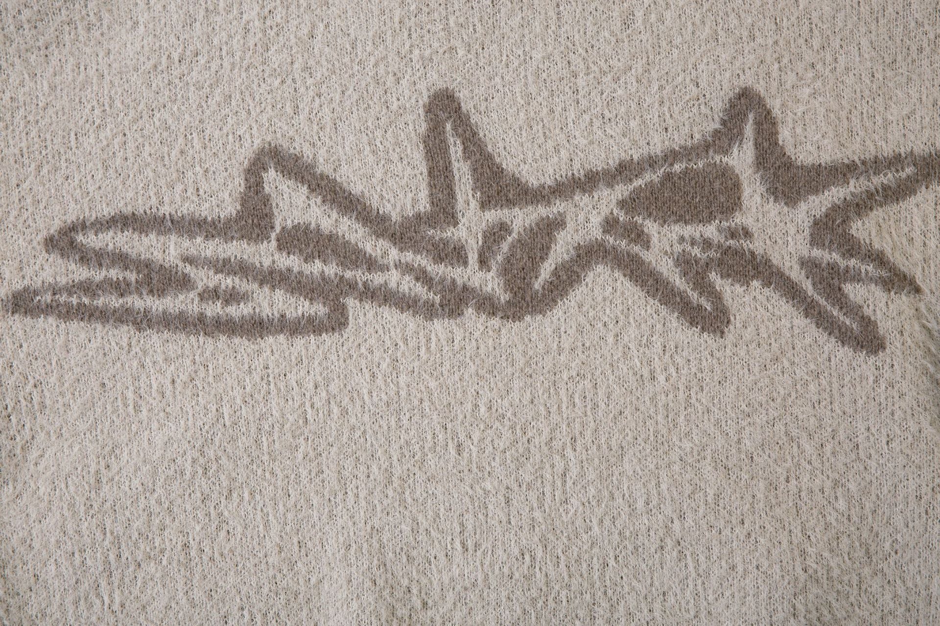 BF.BORFEND Abstract Graphic Mohair-Blend Sweater