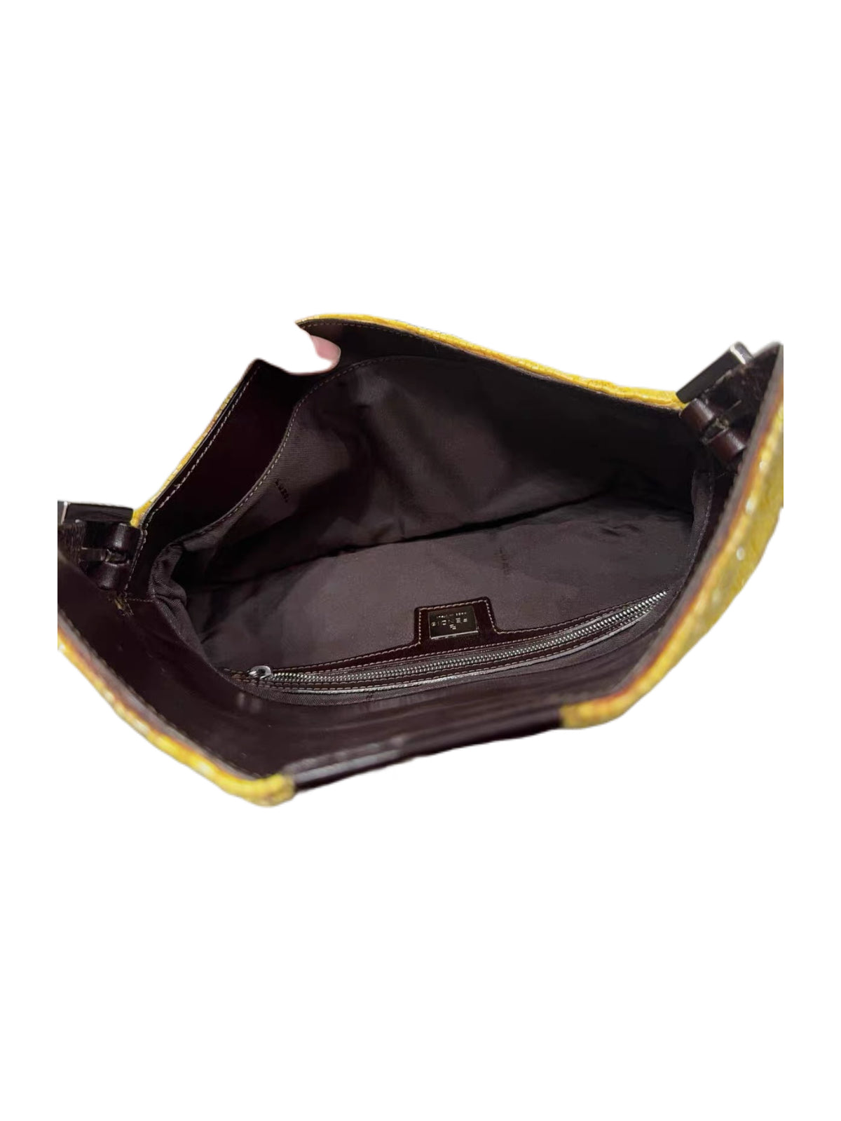 Fendi Vintage Yellow Beaded Baguette Bag Full Bead Embellished Limited Edition Shoulder Bag Y2K Archive Piece