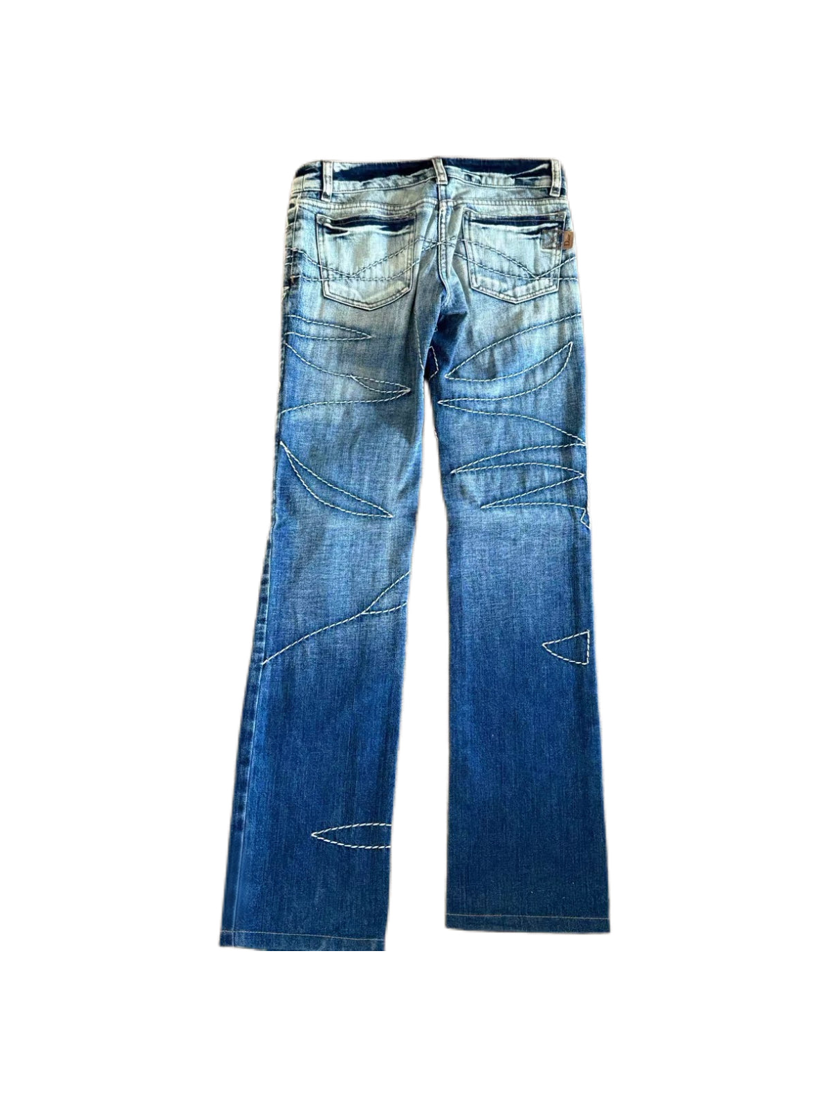 Christian Dior Galliano Embroidered Stitch Denim Jeans Archive Y2K Rare Size 34
