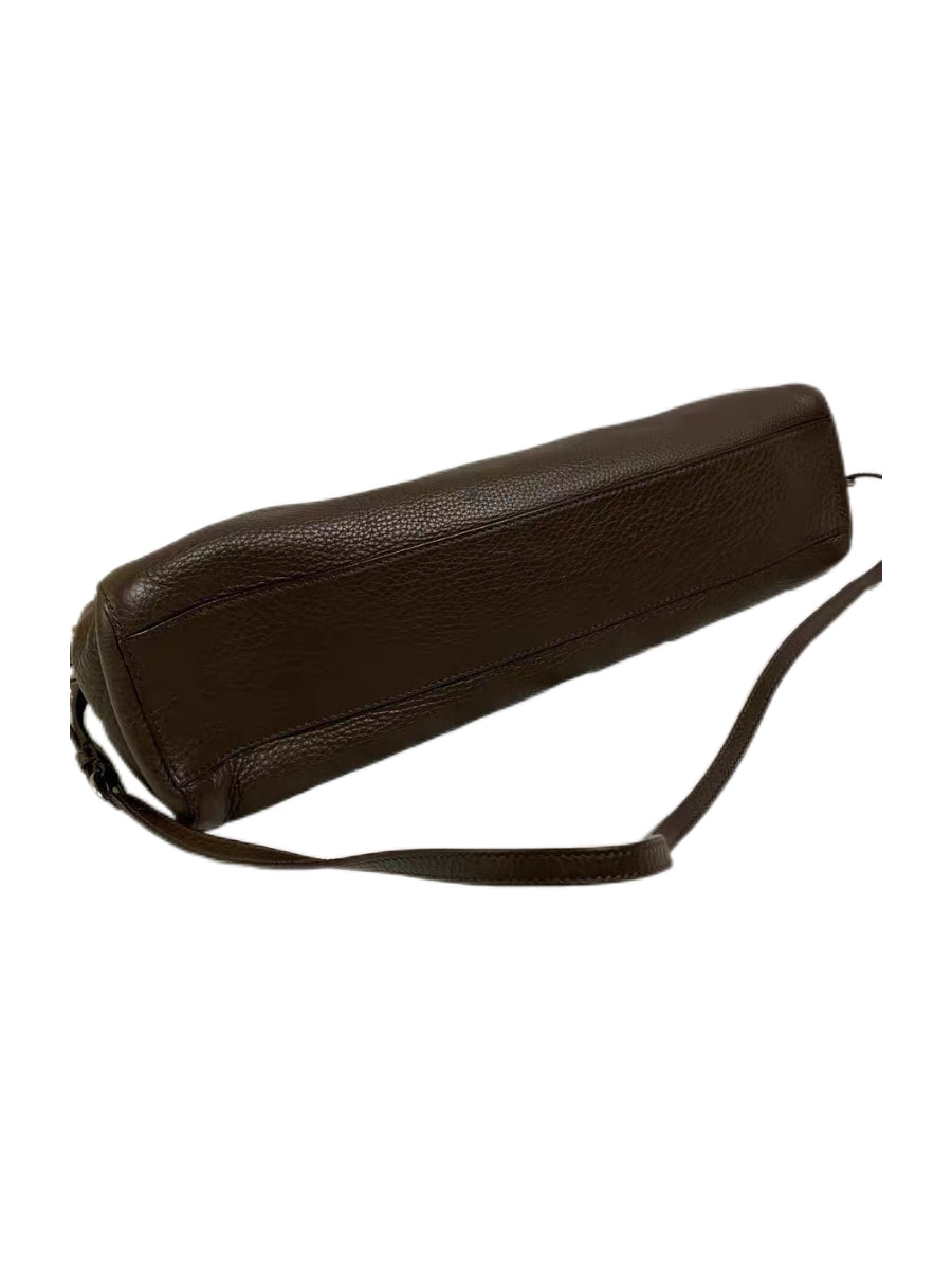 Prada 2003 Runway Leather Metal Bar Bag – Brown Vintage Prada Top Handle & Crossbody Bag