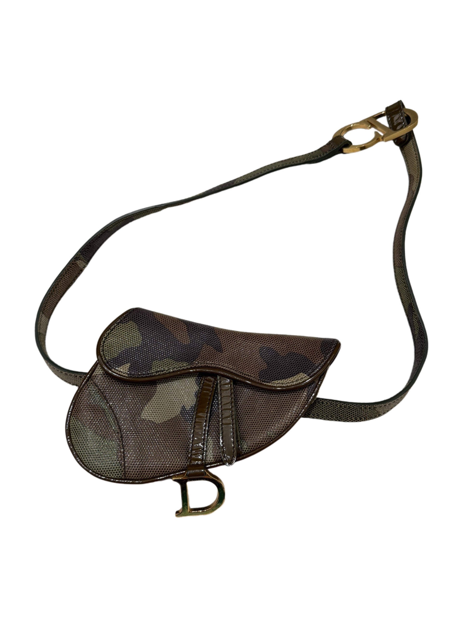 Christian Dior by John Galliano Saddle Bag – Camouflage Mini Waist Bag Crossbody Belt Bag Y2K Dior Archive