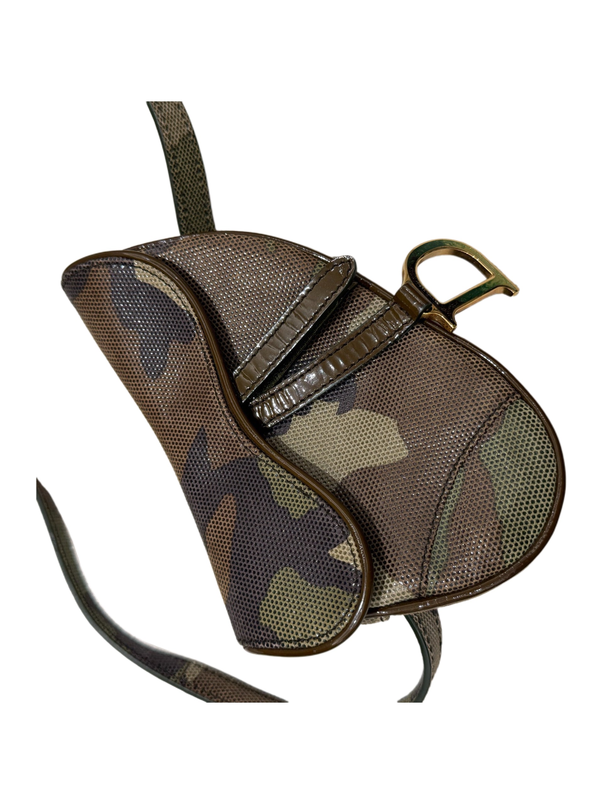 Christian Dior by John Galliano Saddle Bag – Camouflage Mini Waist Bag Crossbody Belt Bag Y2K Dior Archive