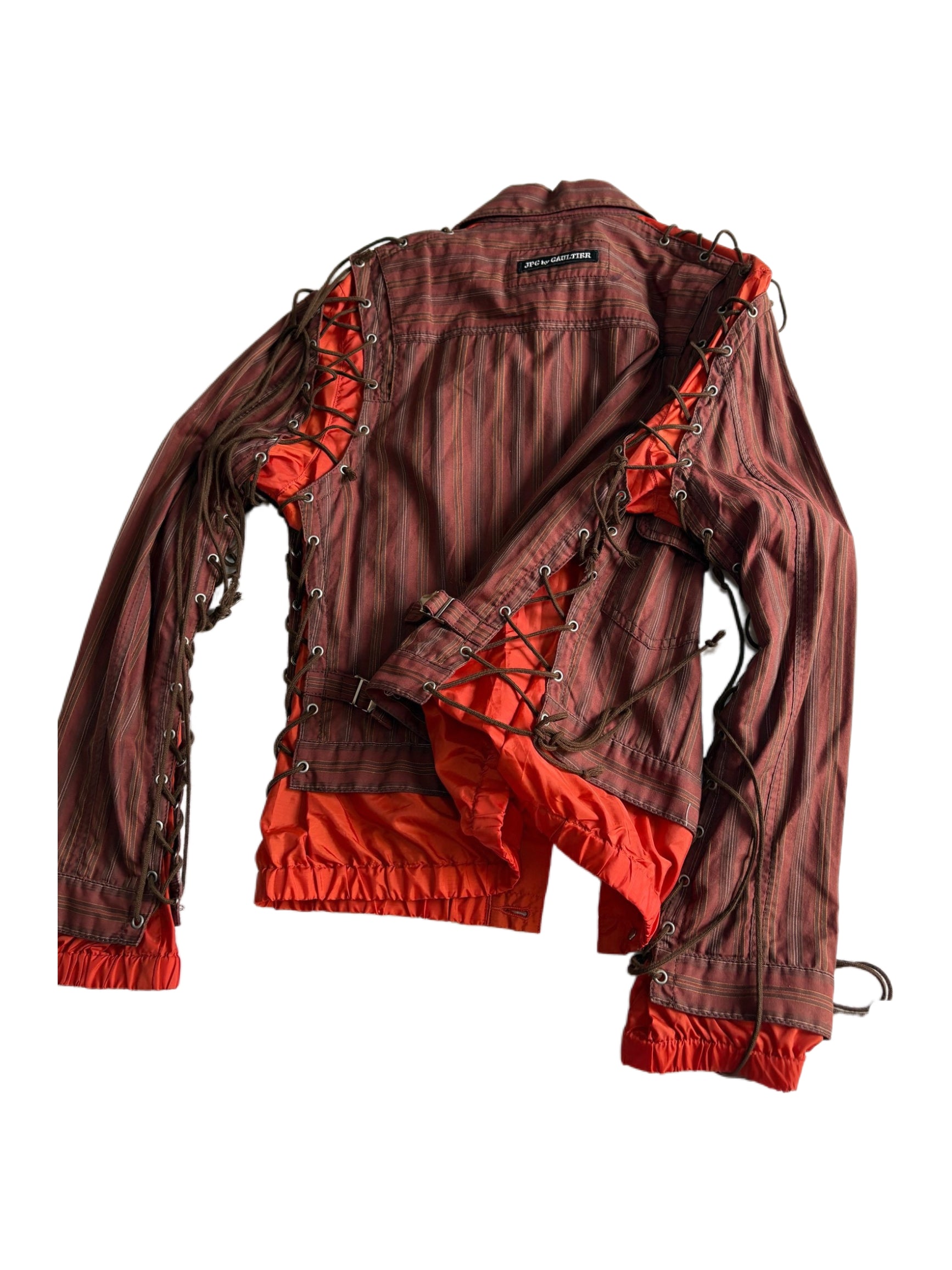 Jean Paul Gaultier Lace-Up Jacket 2000s Archive Deconstructed Corset Style Jacket Rare Piece