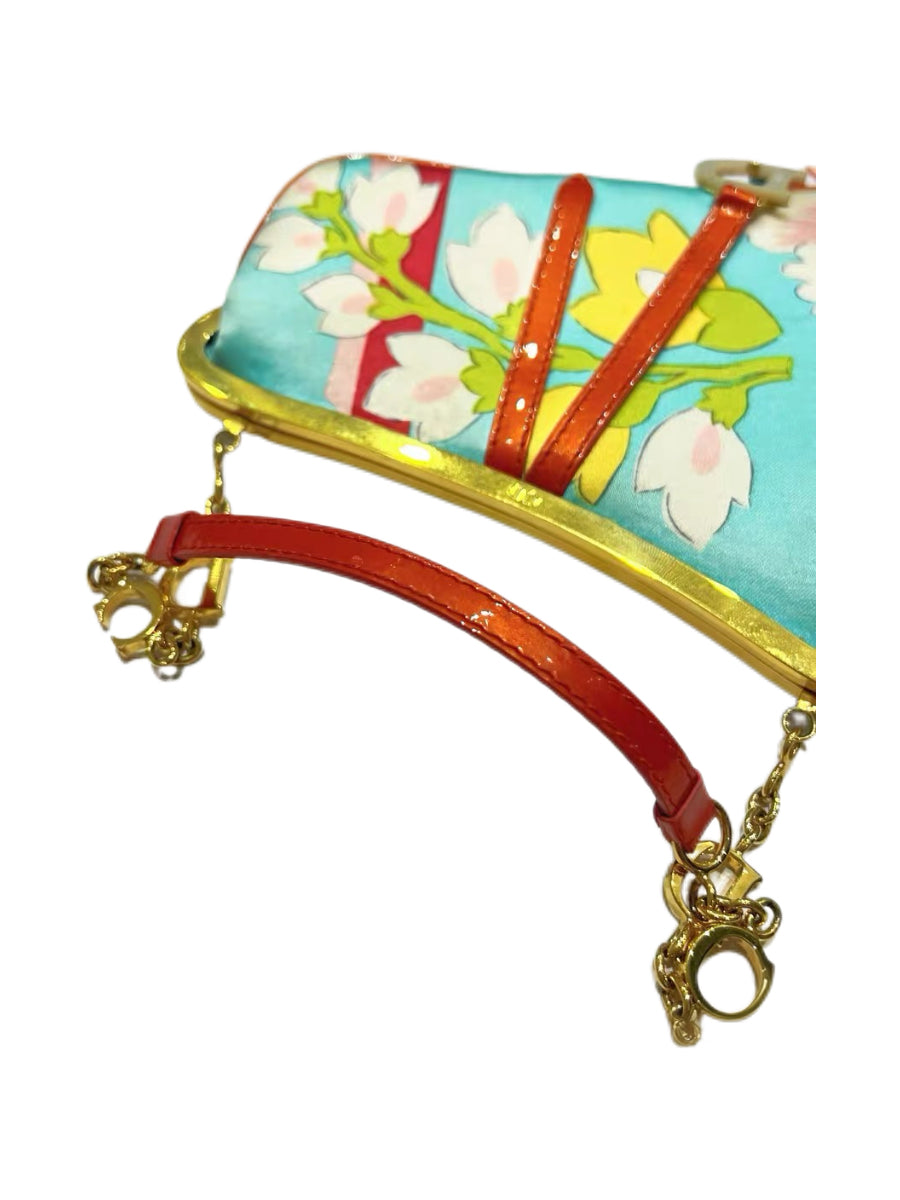 Christian Dior by John Galliano 2003 Runway Limited Edition Embroidered Floral Saddle Bag with Tassel Charm – Numbered Collector Piece