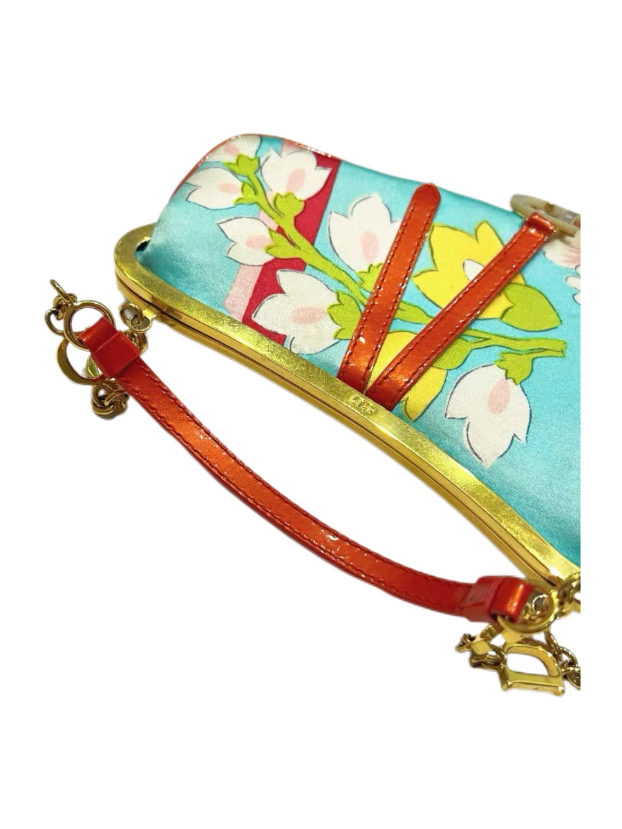 Christian Dior by John Galliano 2003 Runway Limited Edition Embroidered Floral Saddle Bag with Tassel Charm – Numbered Collector Piece