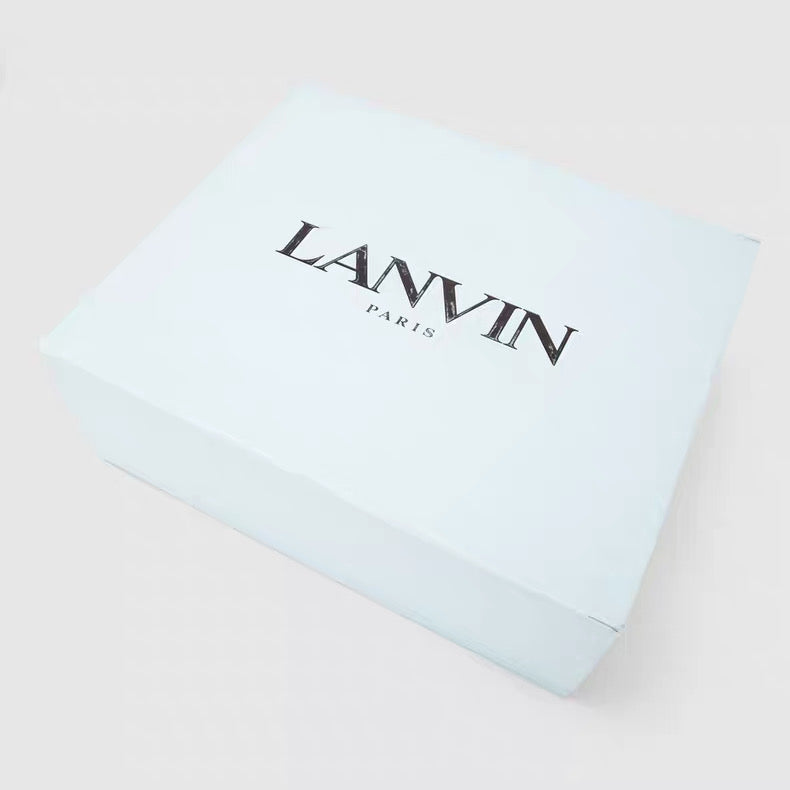 Lanvin Curb Sneaker Multicolor Leather Low-Top – Chunky Lace Skate Style Sneakers SS