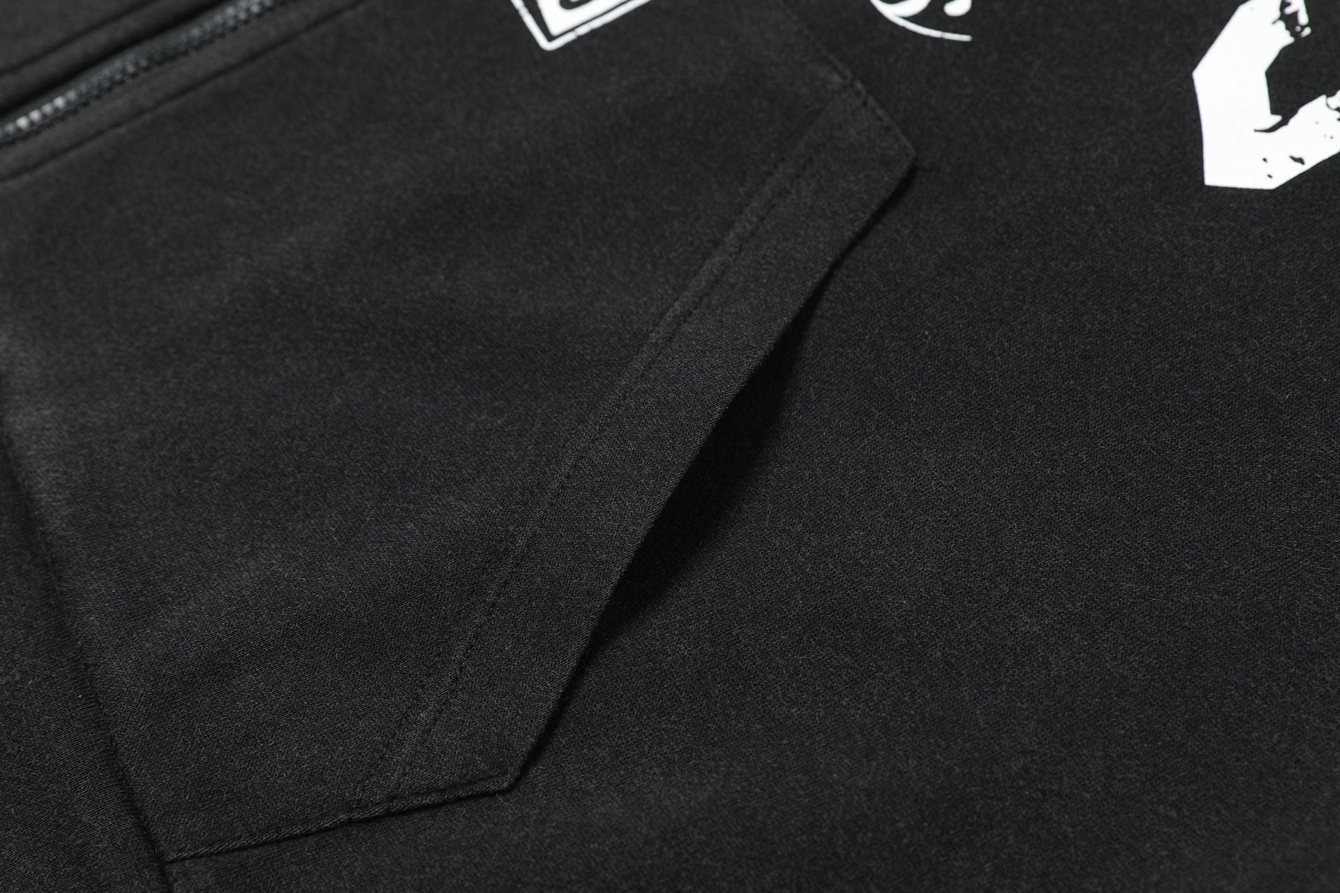 Taeleplus Racing Graphic Washed Zip-Up Hoodie – Black