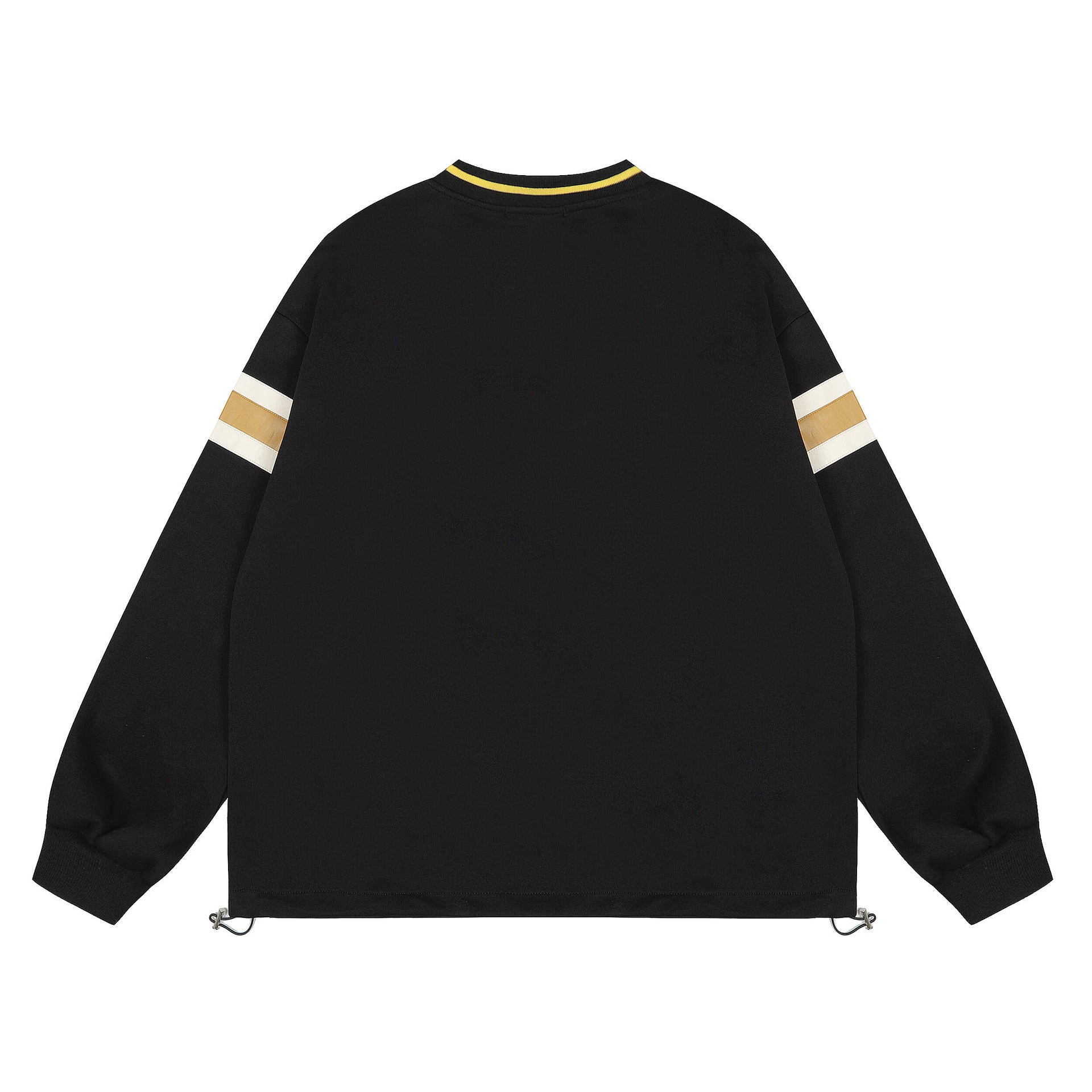 Mershier Varsity Star Graphic Long Sleeve Jersey – Black / Yellow Accents