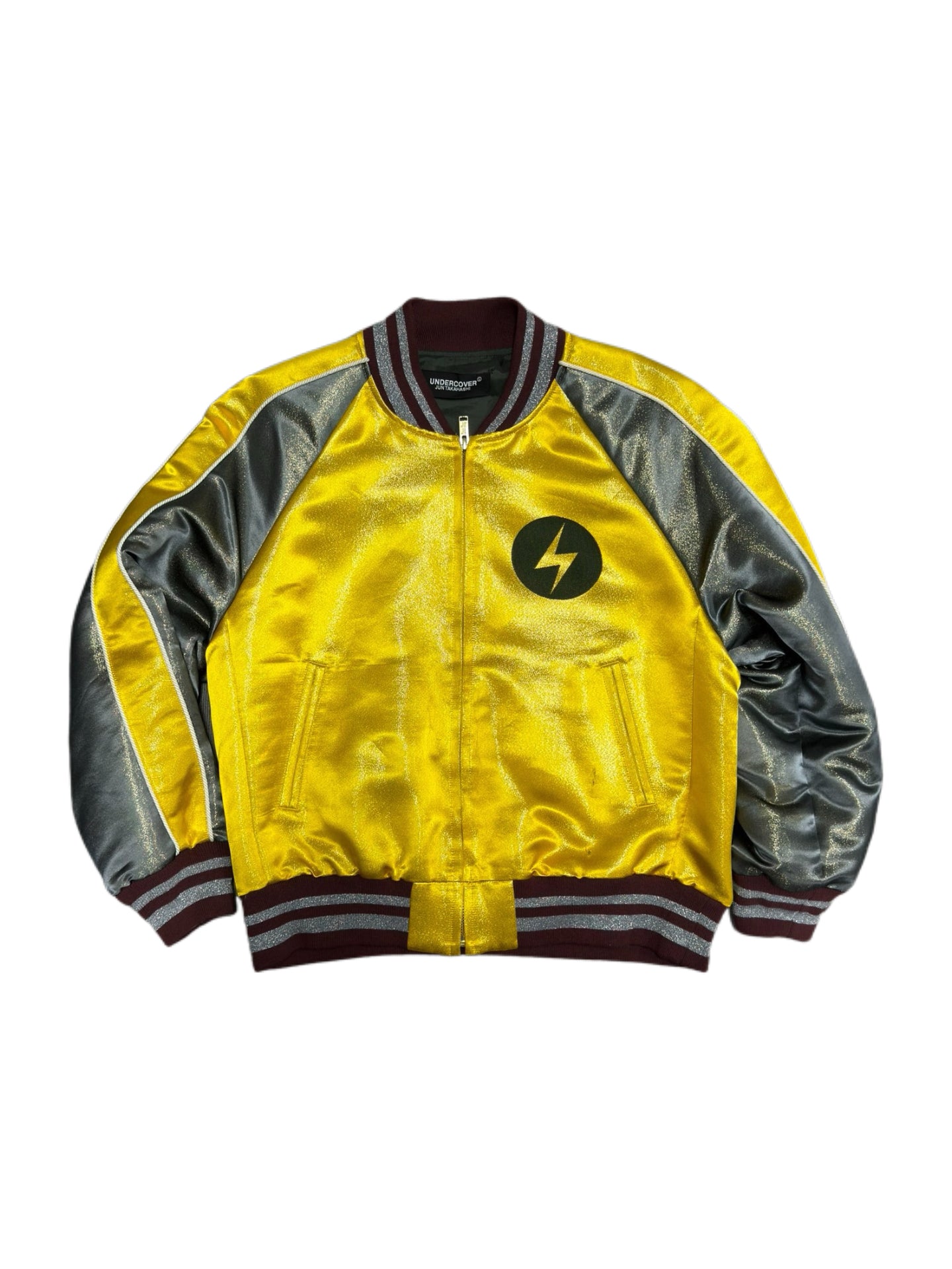Undercover Jun Takahashi FW15 David Bowie “Ziggy Stardust” Lightning Satin Bomber Jacket