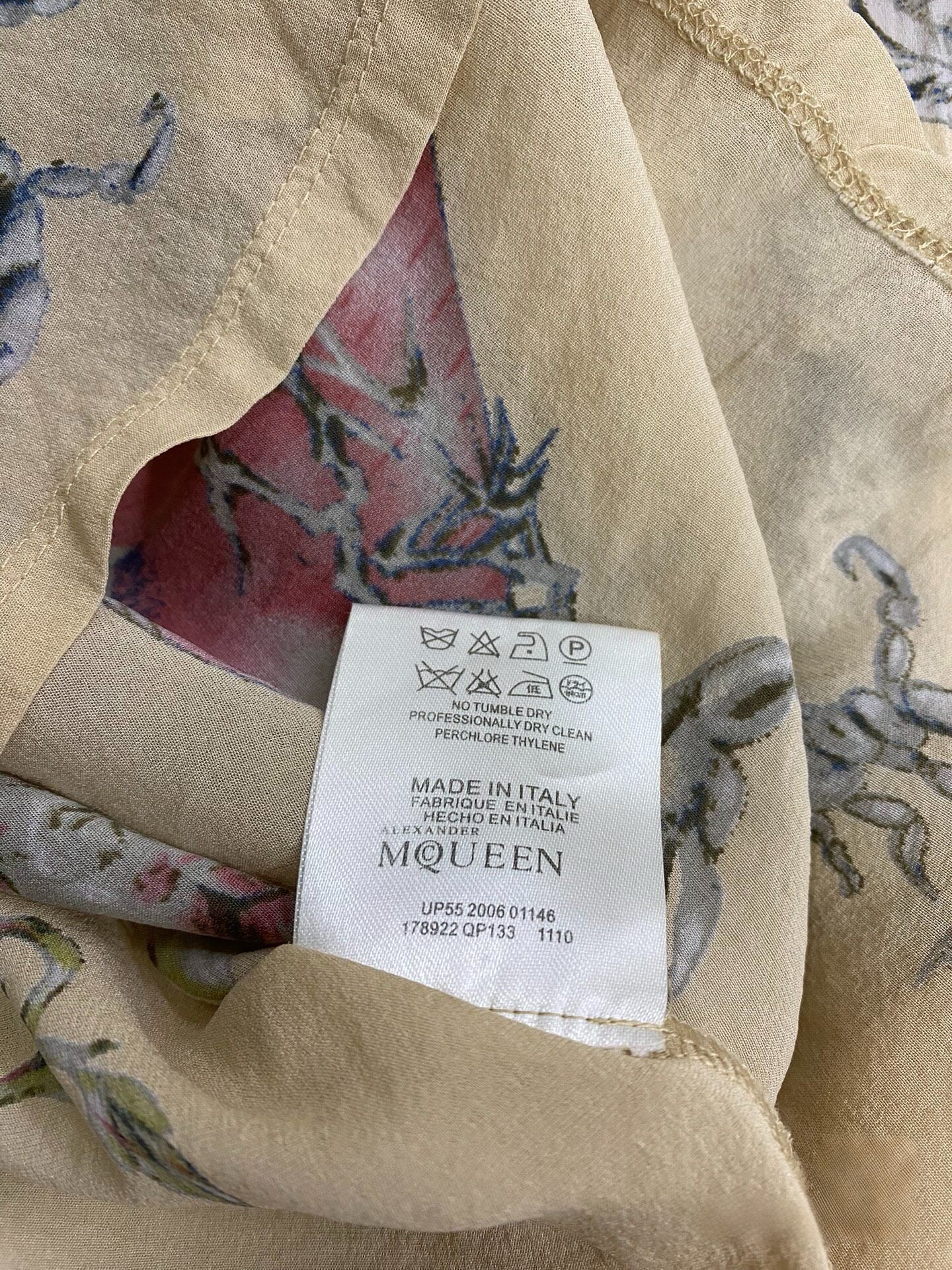 Alexander McQueen Tattoo Print Silk Mesh Top Gothic Sacred Heart Skull Graphic Rare Archive Piece