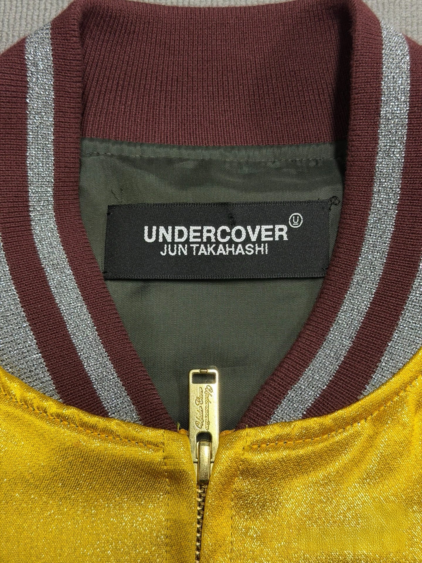 Undercover Jun Takahashi FW15 David Bowie “Ziggy Stardust” Lightning Satin Bomber Jacket