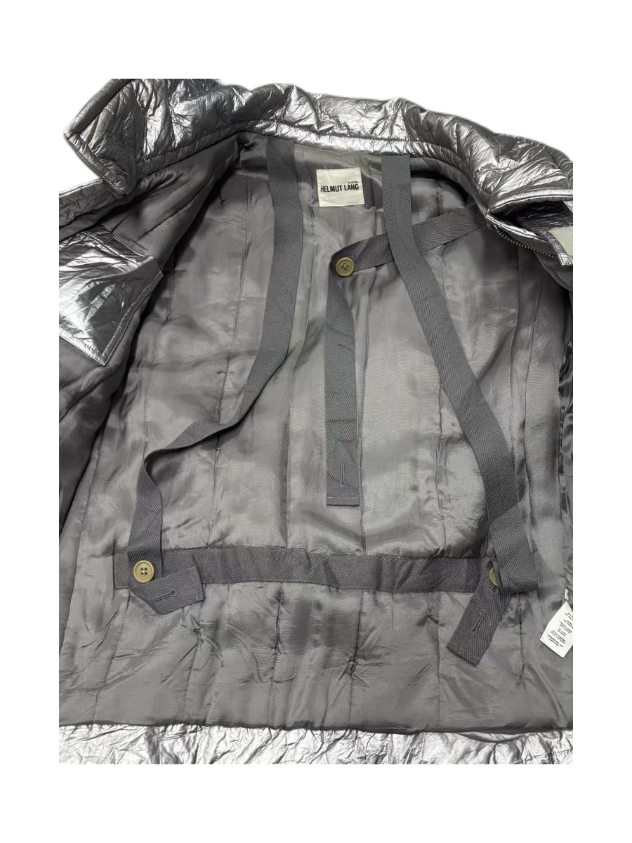 Helmut Lang Astro Metallic Silver Space Jacket – Futuristic Archive Technical Outerwear