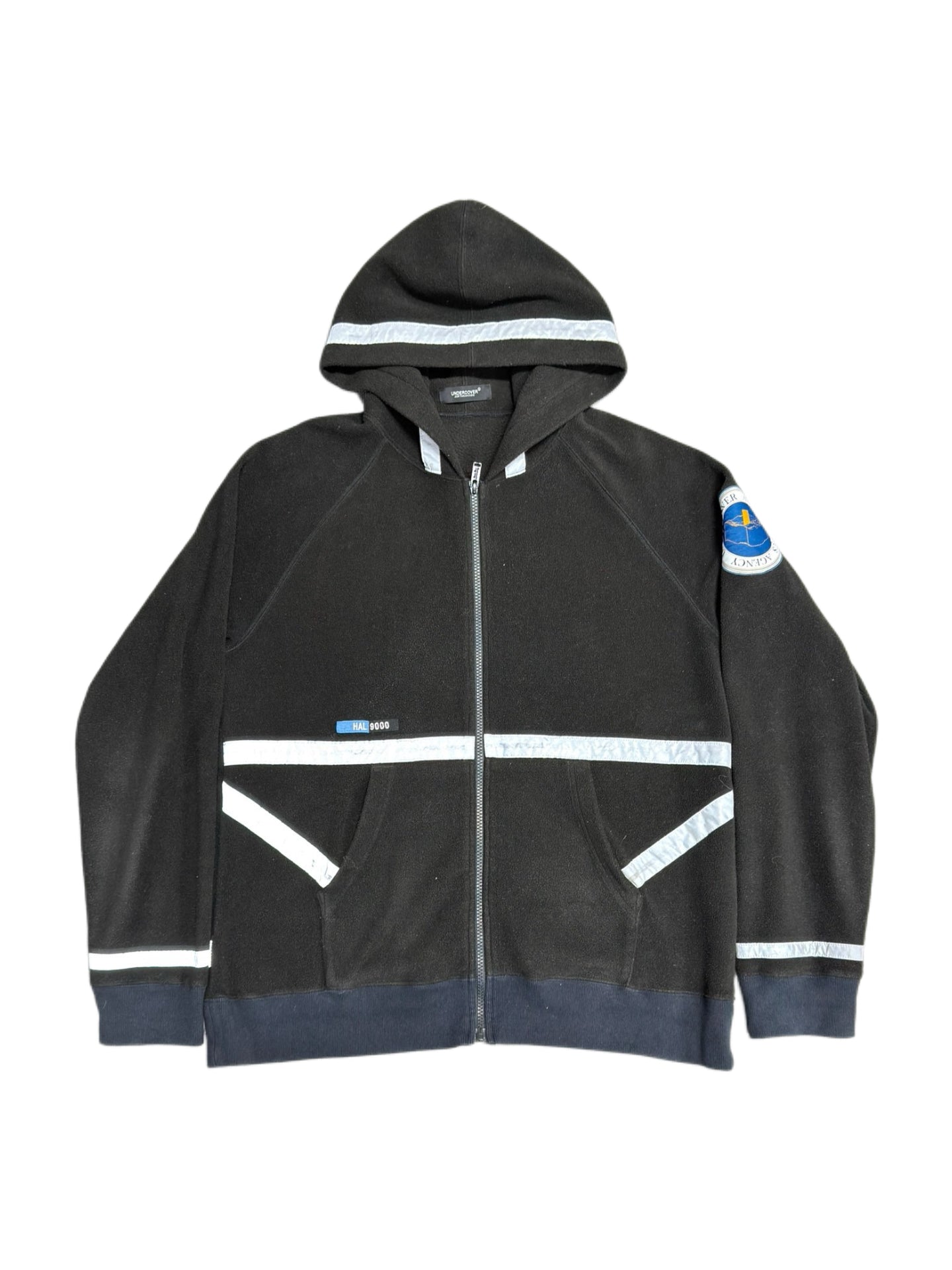 Undercover FW2001 “Space Odyssey” Fleece Hoodie Jacket – Archive Astronaut Patch Technical Outerwear