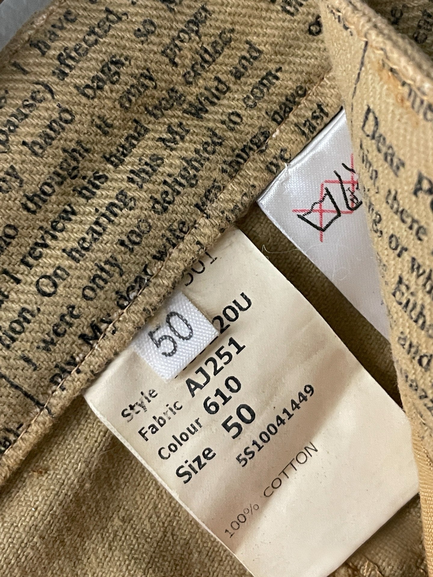 John Galliano 2005FW Newspaper Print Pants Cotton Archive Rare Runway Style Piece