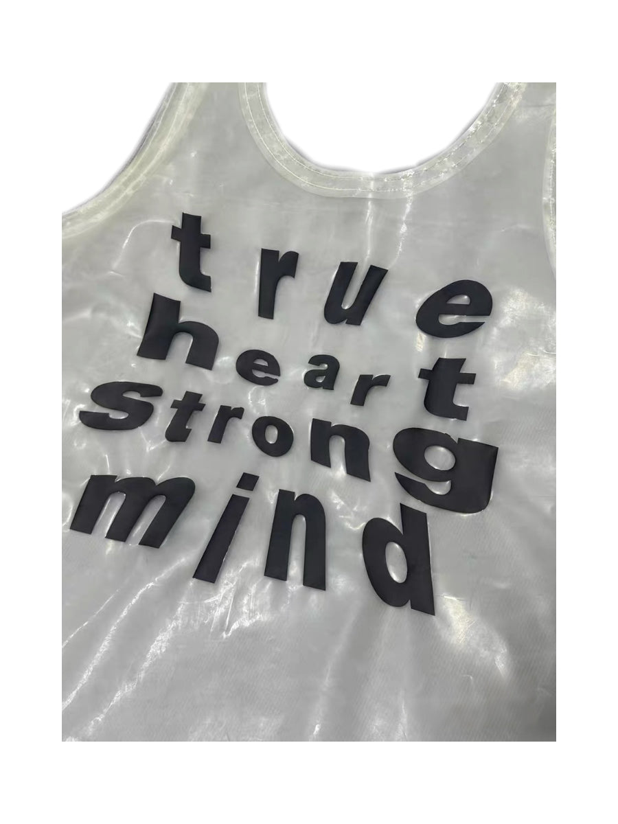 Comme des Garçons BLACK AW2022 Transparent Polyurethane Tank Top – Conceptual Clear Layering Vest