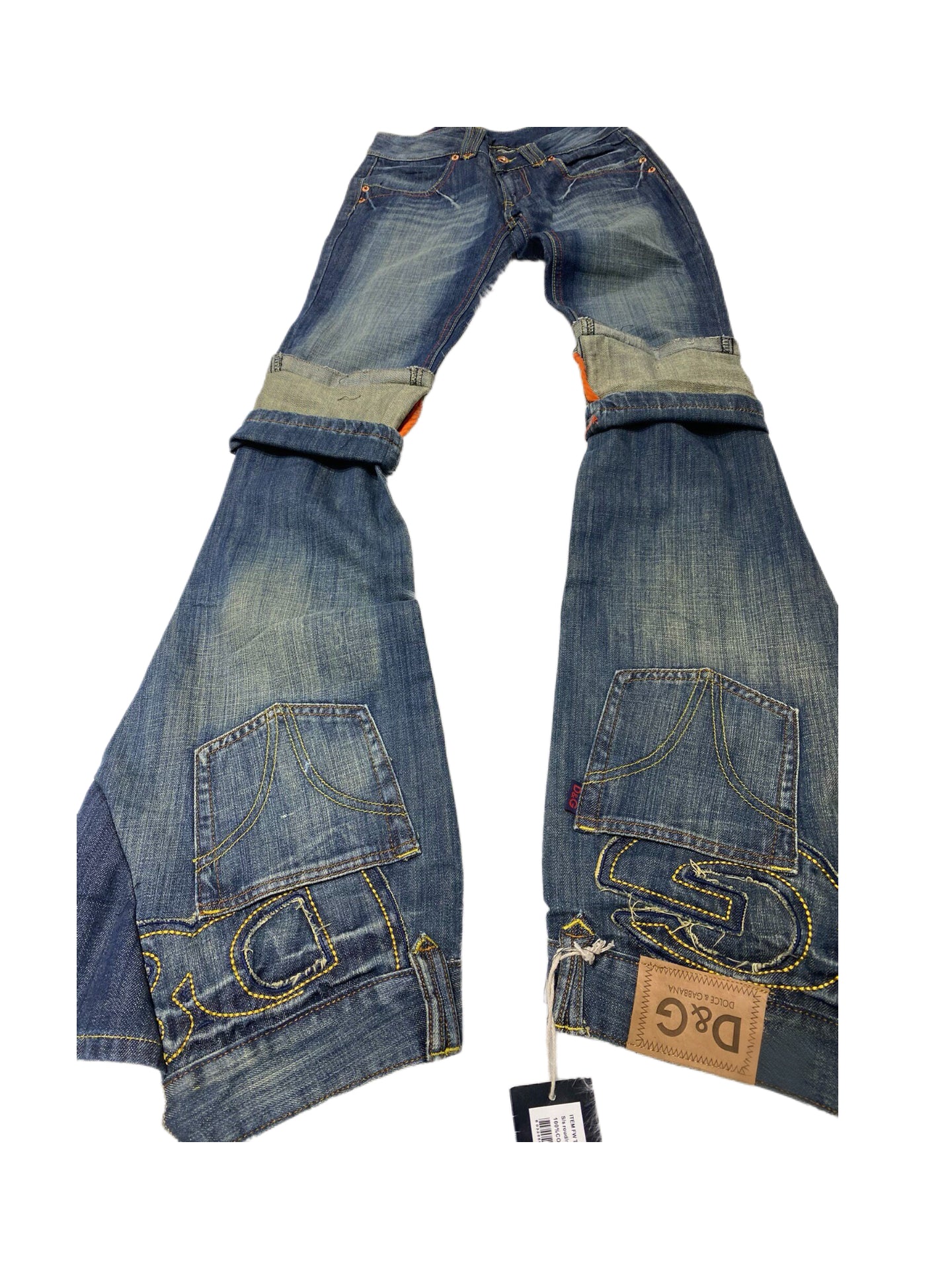 Dolce & Gabbana Remake Patchwork Flared Denim Jeans 1 of 1 Reconstructed Archive Rare Piece