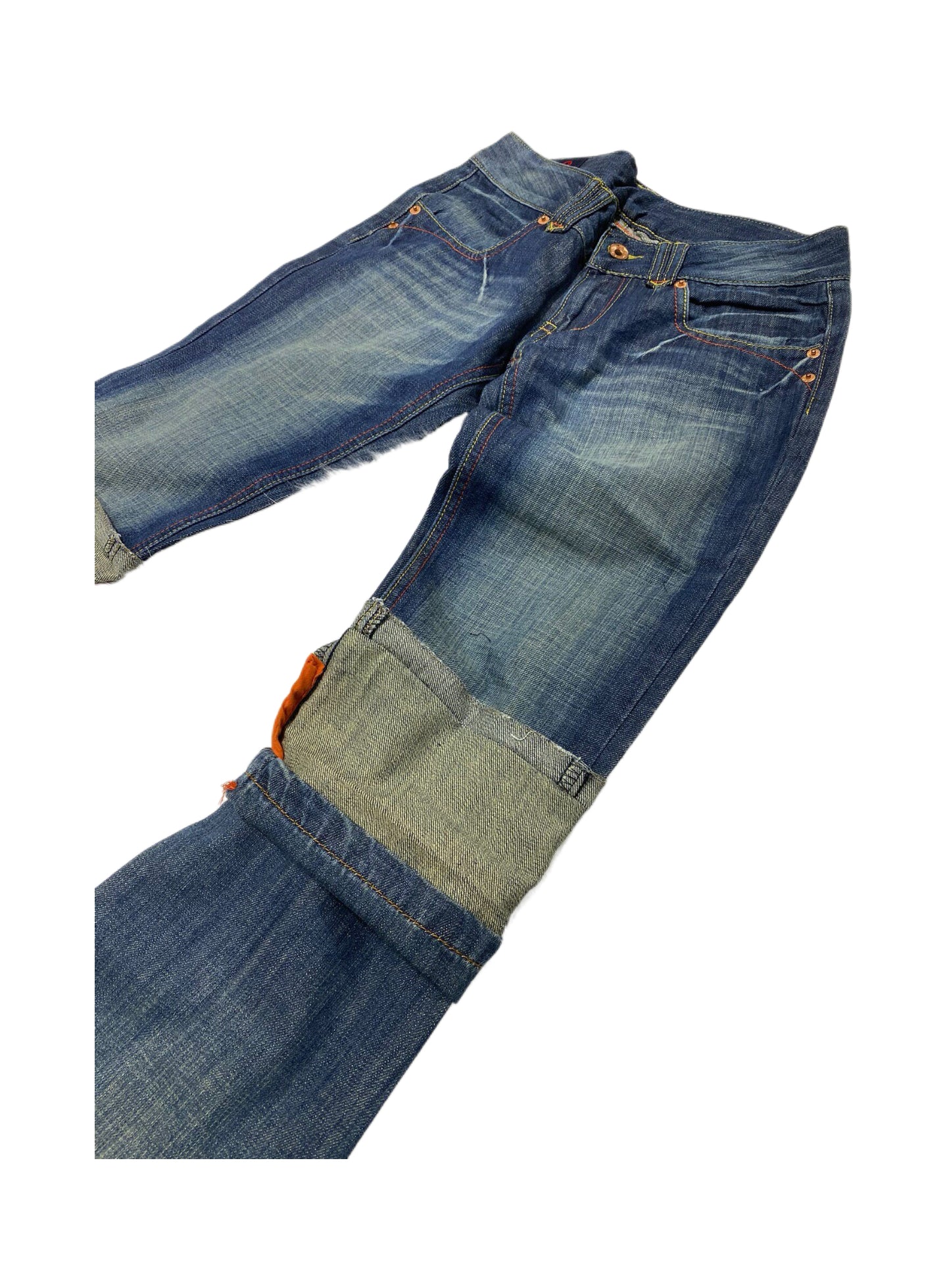 Dolce & Gabbana Remake Patchwork Flared Denim Jeans 1 of 1 Reconstructed Archive Rare Piece