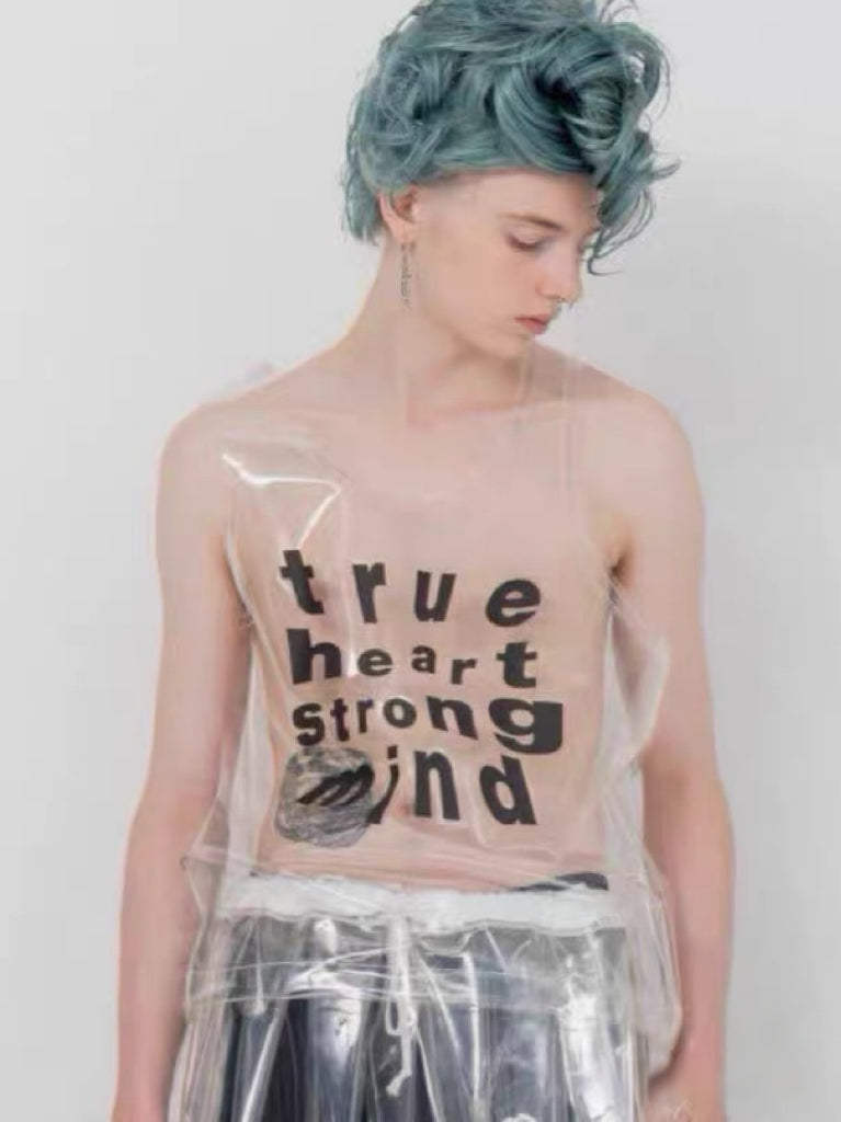 Comme des Garçons BLACK AW2022 Transparent Polyurethane Tank Top – Conceptual Clear Layering Vest