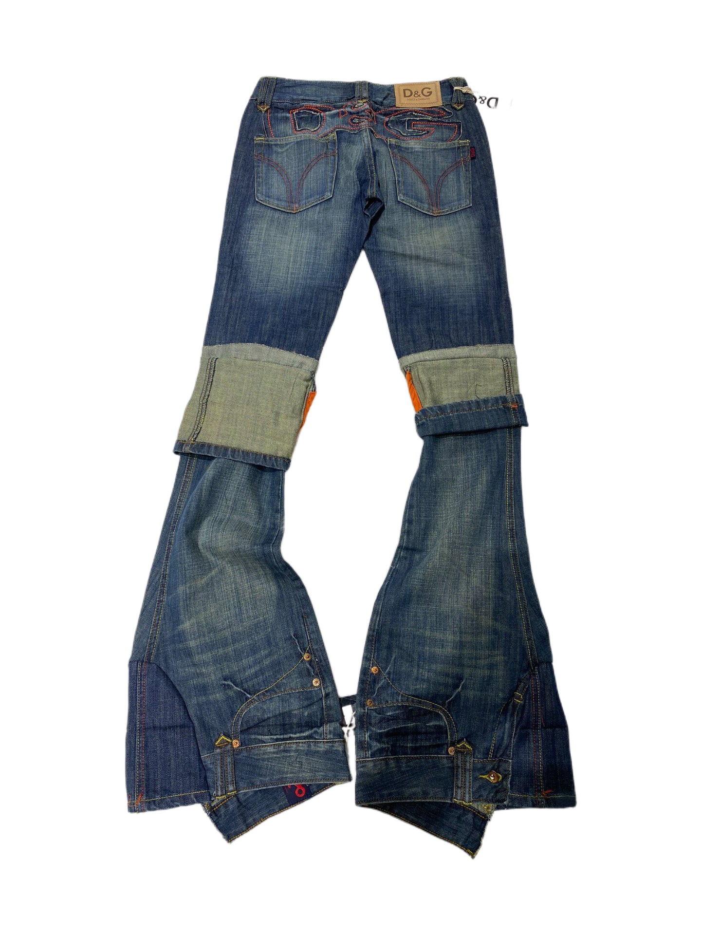 Dolce & Gabbana Remake Patchwork Flared Denim Jeans 1 of 1 Reconstructed Archive Rare Piece