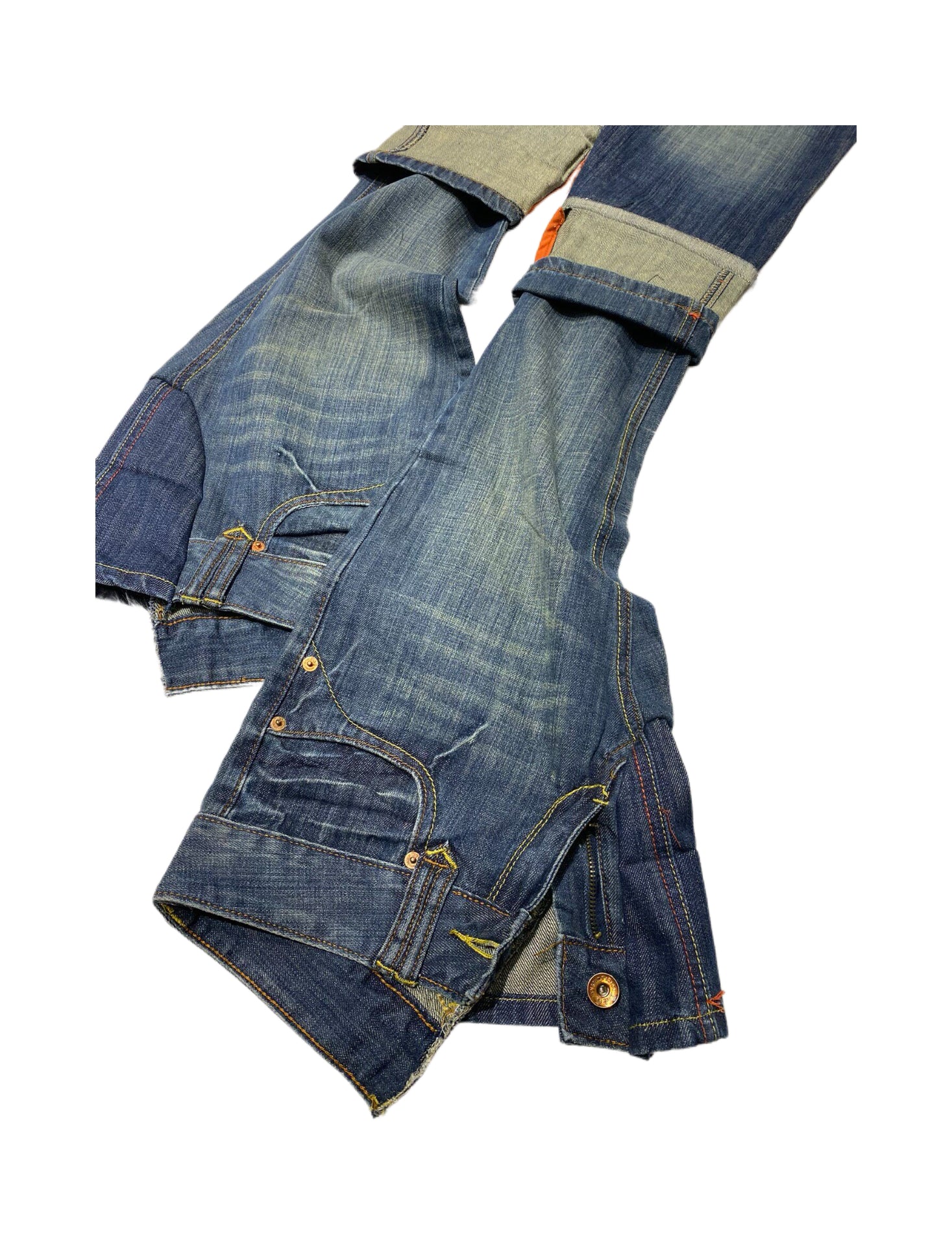 Dolce & Gabbana Remake Patchwork Flared Denim Jeans 1 of 1 Reconstructed Archive Rare Piece