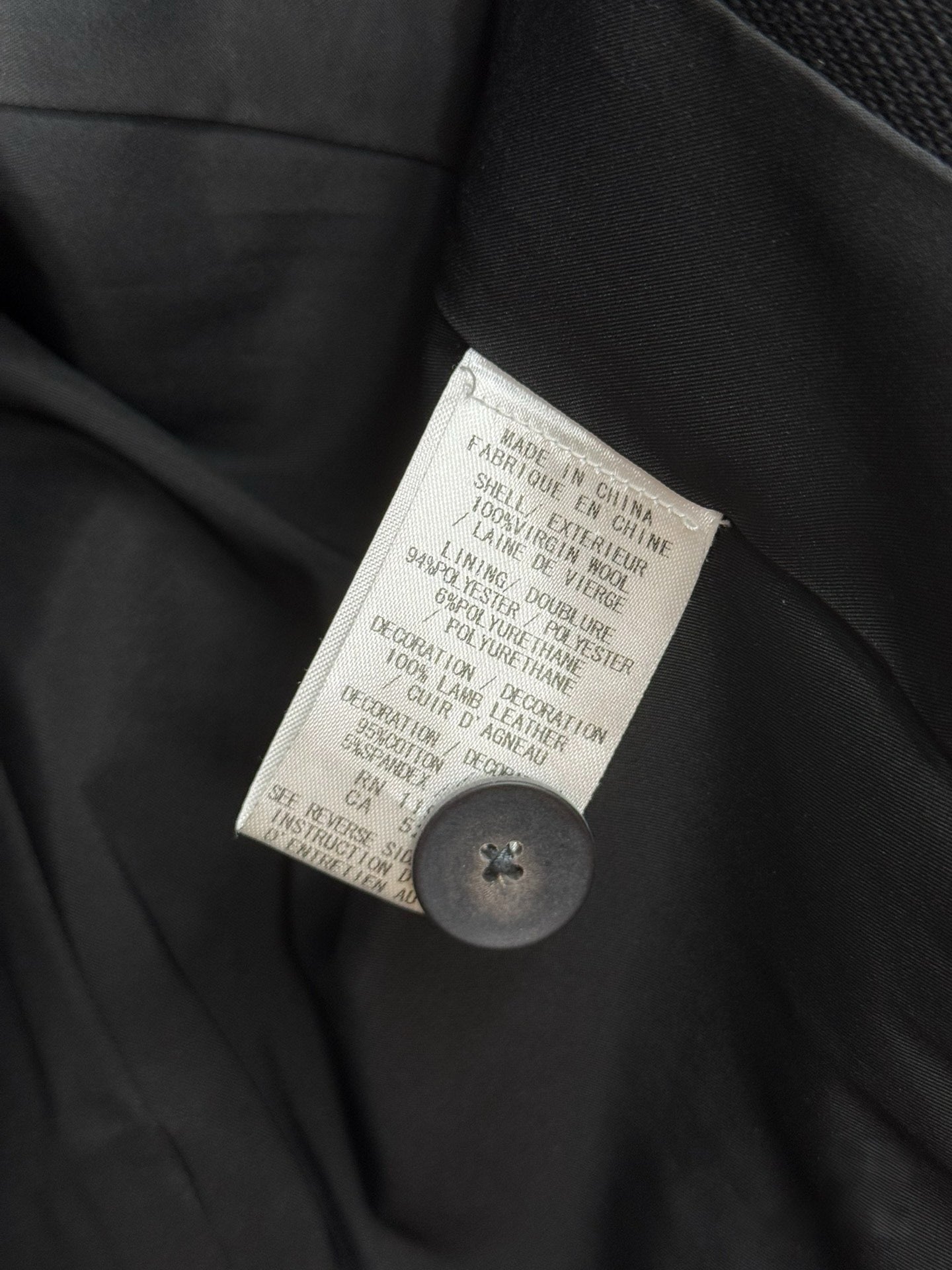 Helmut Lang Lamb Leather Panel Blazer Jacket Black Minimalist Archive Hybrid Tailoring Piece