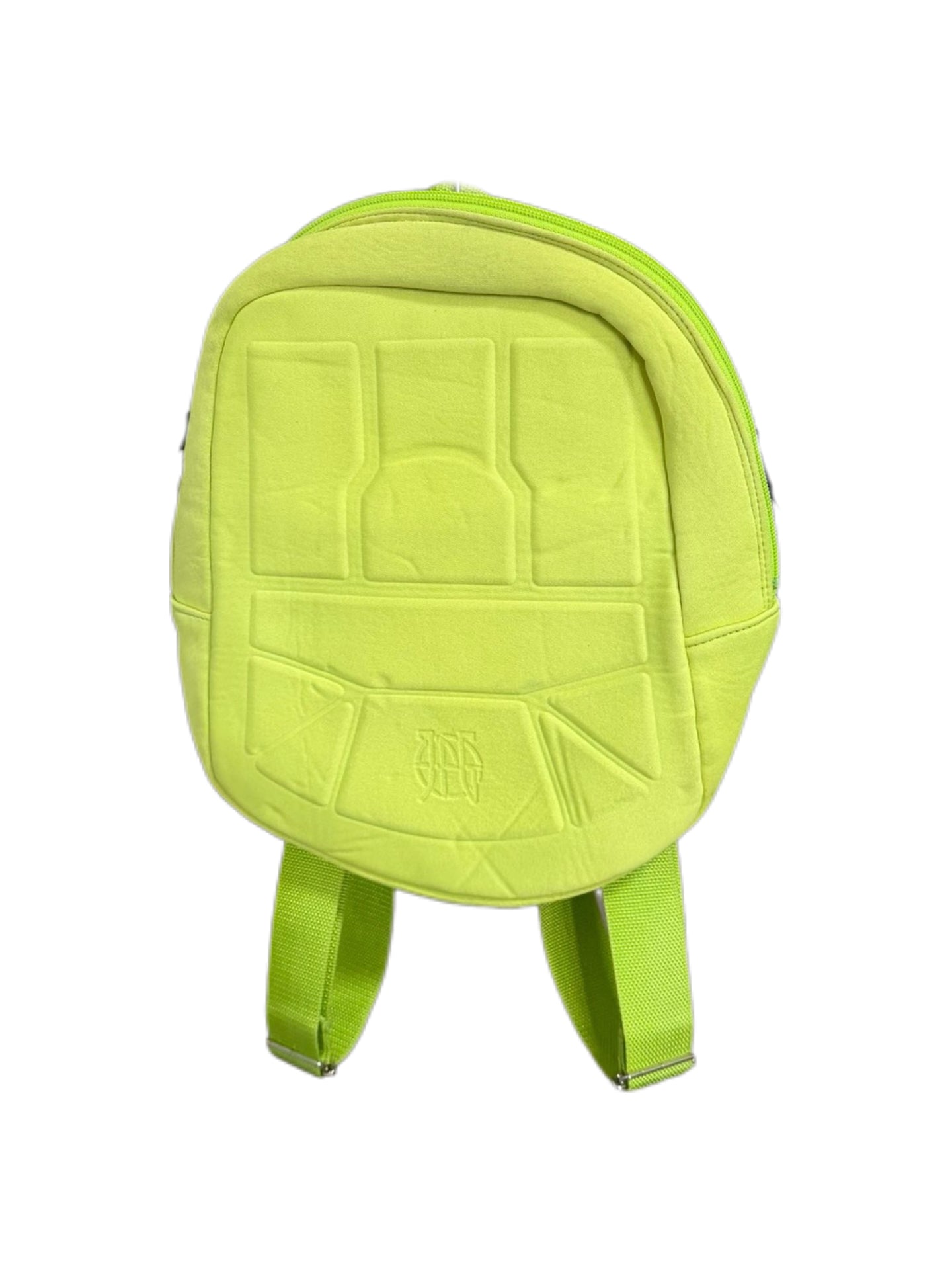 Jean Paul Gaultier Neon Green Embossed Backpack JPG Logo Futuristic Archive Bag