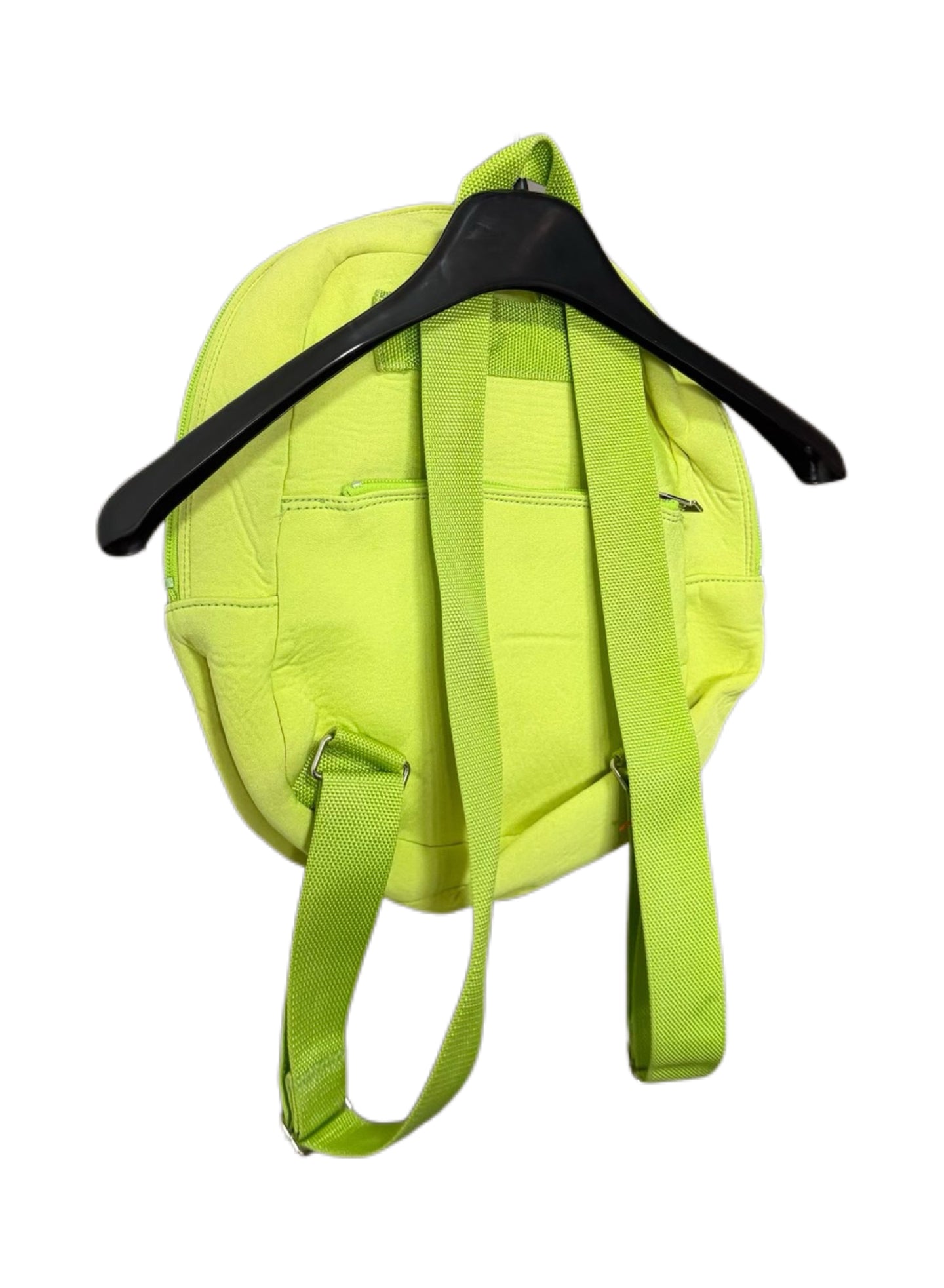 Jean Paul Gaultier Neon Green Embossed Backpack JPG Logo Futuristic Archive Bag