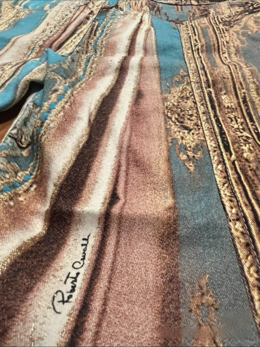 Roberto Cavalli Baroque Palace Museum Print Pants Vintage Archive Runway Collector Piece