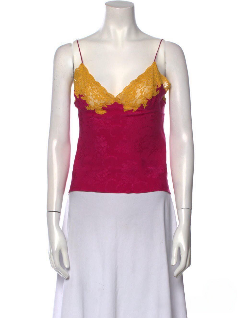 Christian Dior Galliano 1998 Runway Silk Lace Camisole Top Floral Jacquard Archive Piece