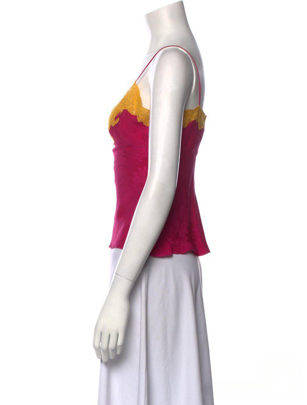 Christian Dior Galliano 1998 Runway Silk Lace Camisole Top Floral Jacquard Archive Piece