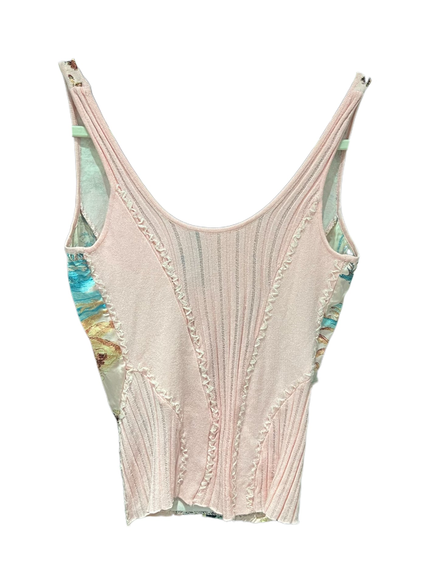 Roberto Cavalli 2003 Rare Phoenix Print Pink Knit Camisole Tank Top