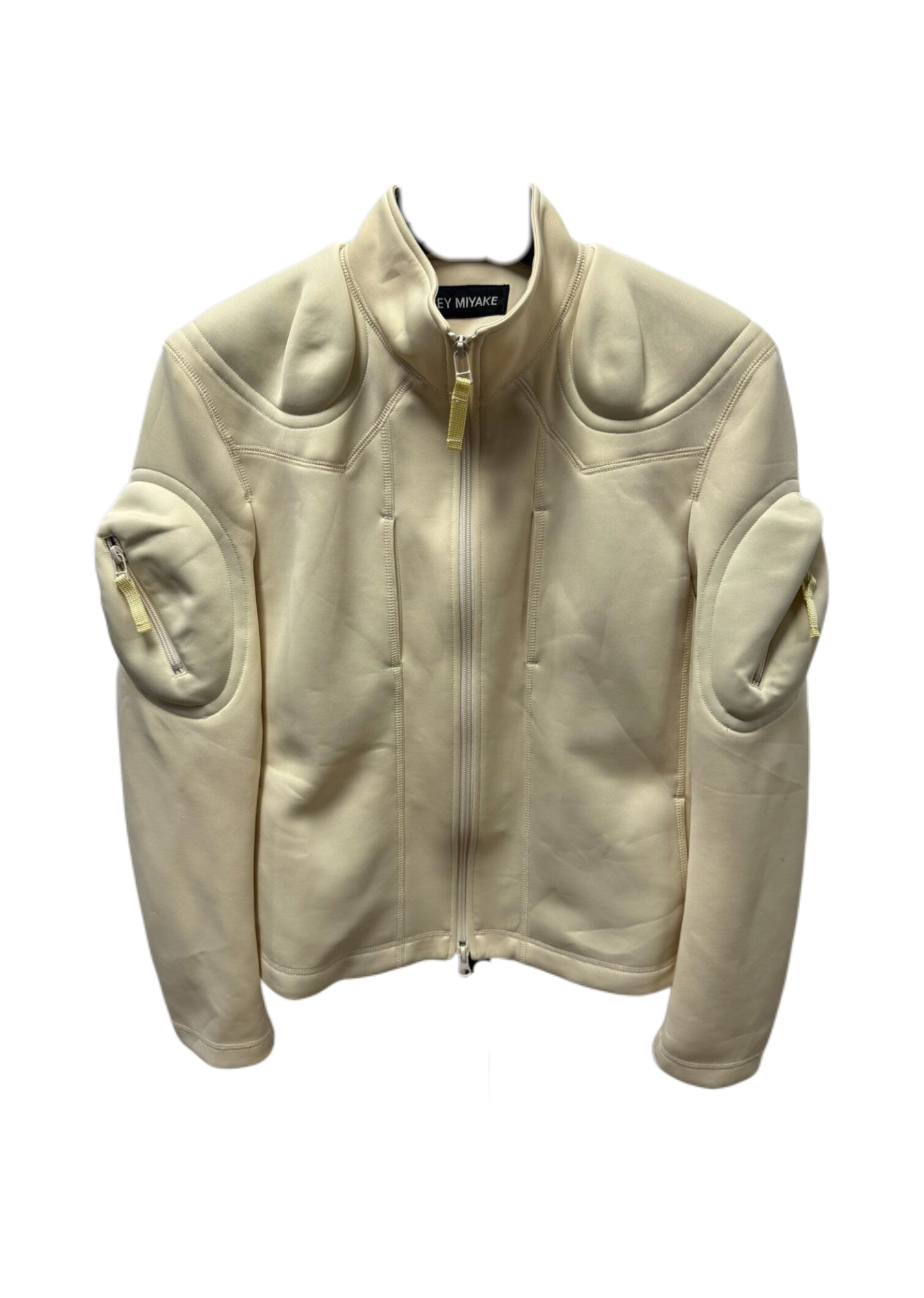 Issey Miyake Archive Futuristic Sculptural Jacket Technical Panel Zip-Up Avant-Garde Design Rare Piece