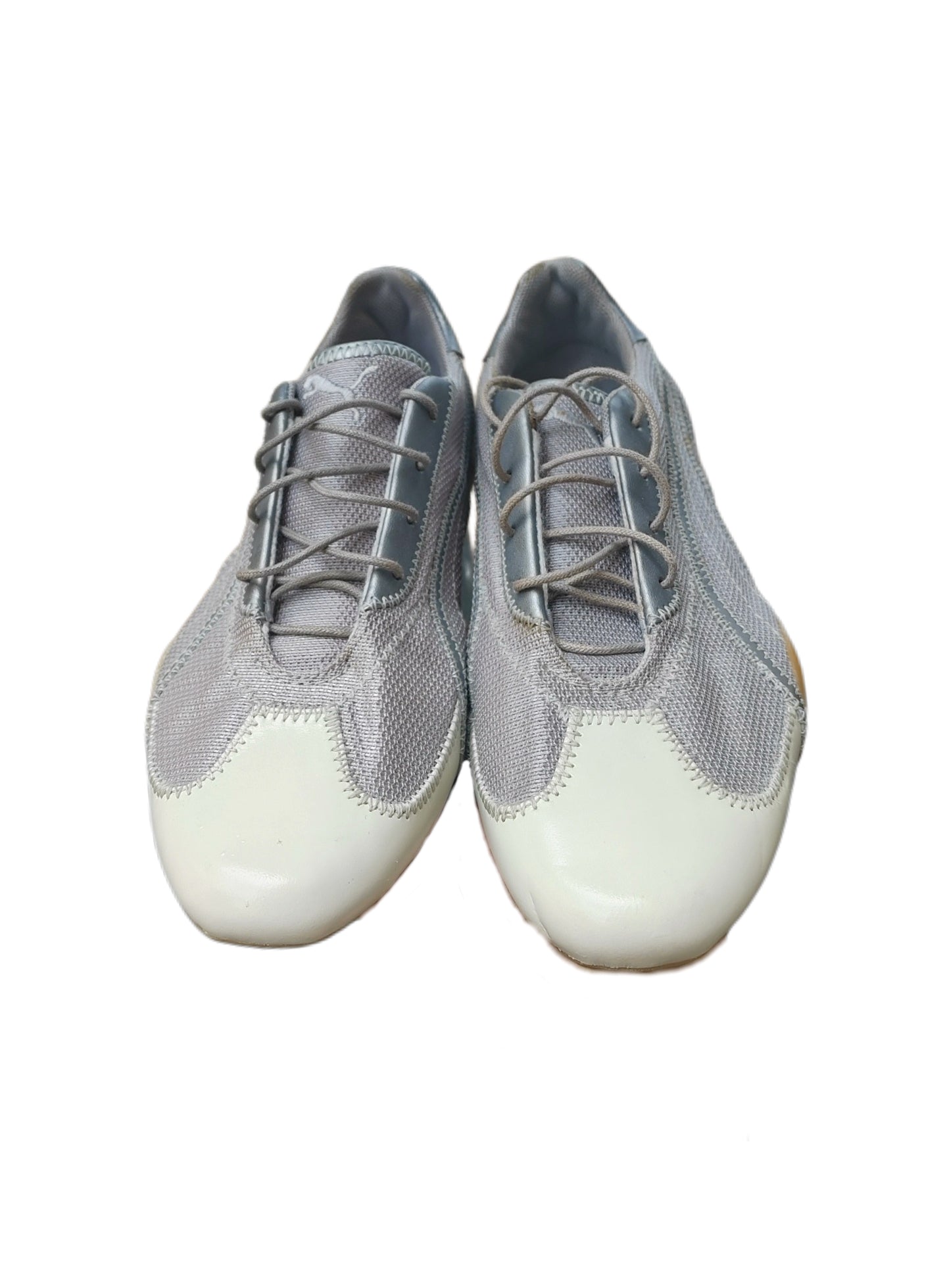 Vintage Puma 2000s Silver Low Profile Sneakers Y2K Minimal Tech Runner Rare Archive