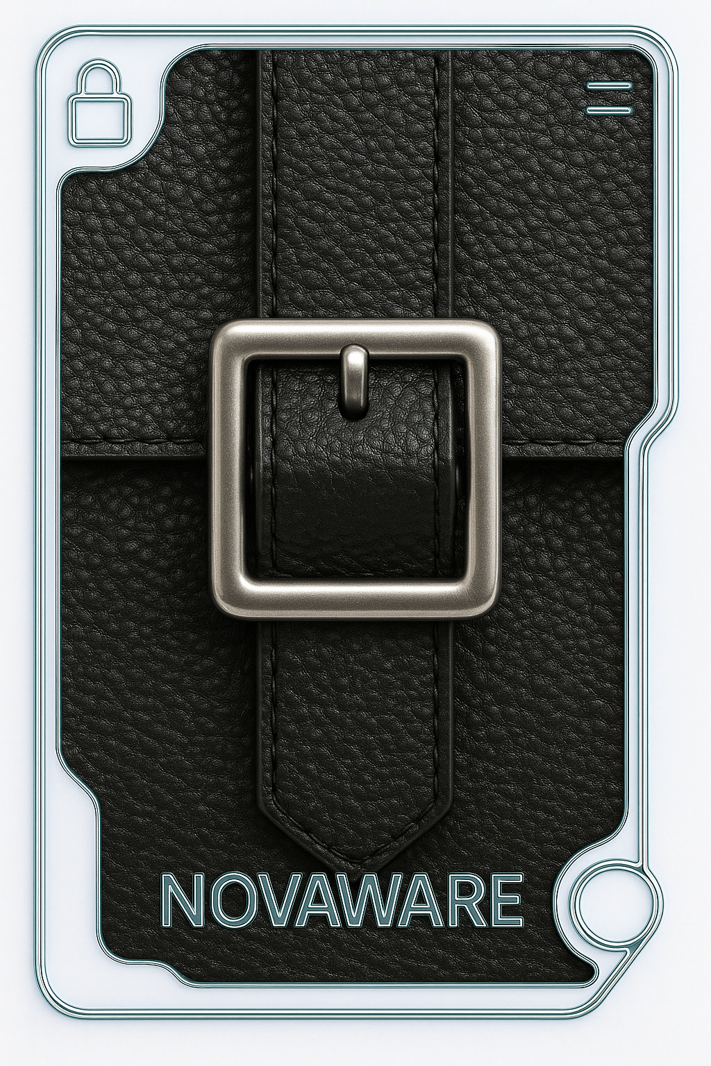 Comme des Garçons Black Leather Chain Buckle Shoulder Bag