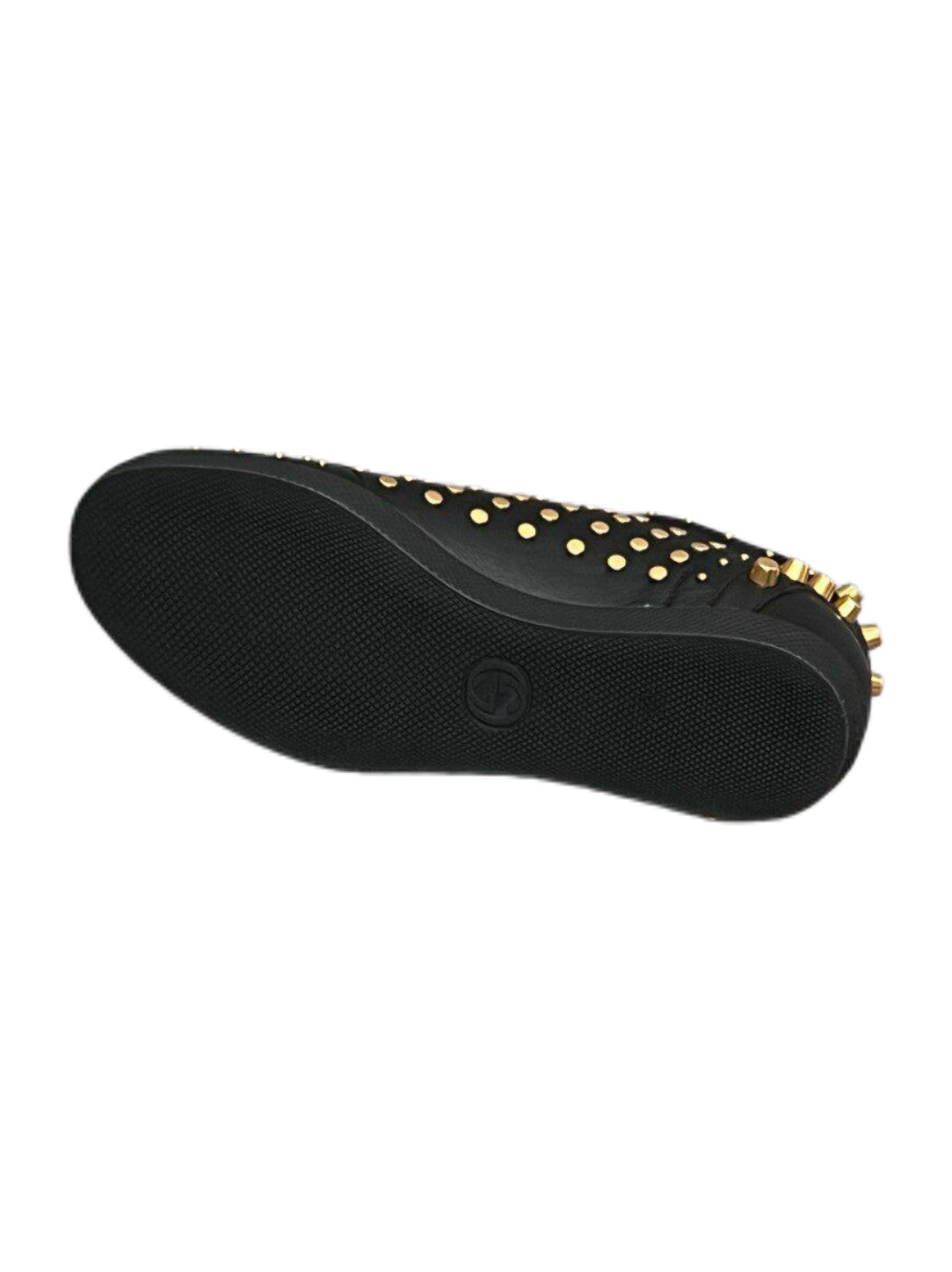 Gucci Black Leather Gold Studded Sneakers Runway Edition Punk Luxury Statement Shoes