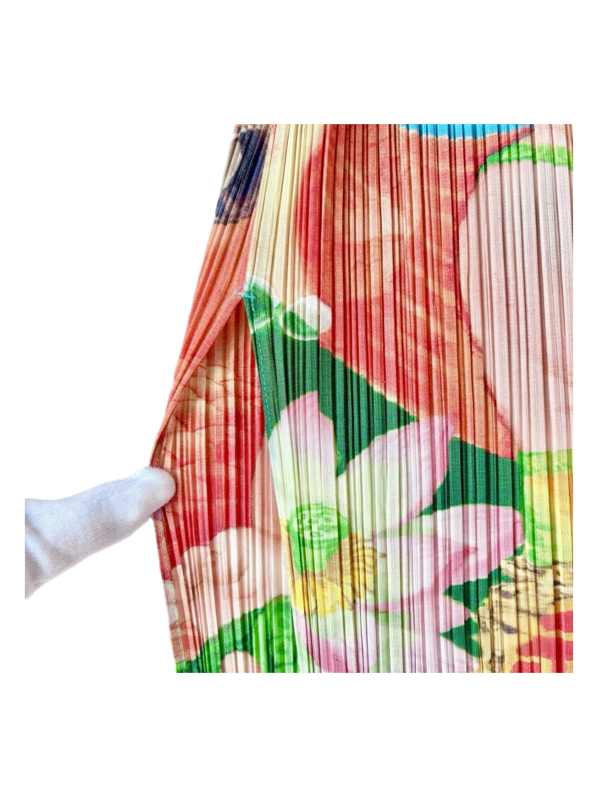 Issey Miyake Pleats Please Morimura Yasumasa Koi Print Pleated Dress Rare Art Collaboration Archive