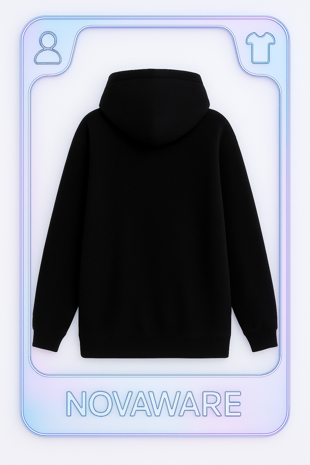 Balenciaga Paris Logo Embroidered Hoodie Black