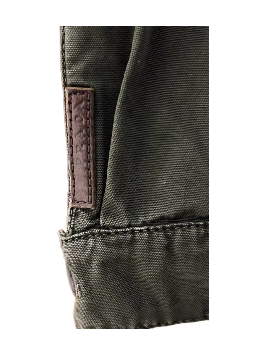 Prada Vintage Sport Military Utility Jacket Olive Green Nylon Hunting Jacket Rare Archive Piece