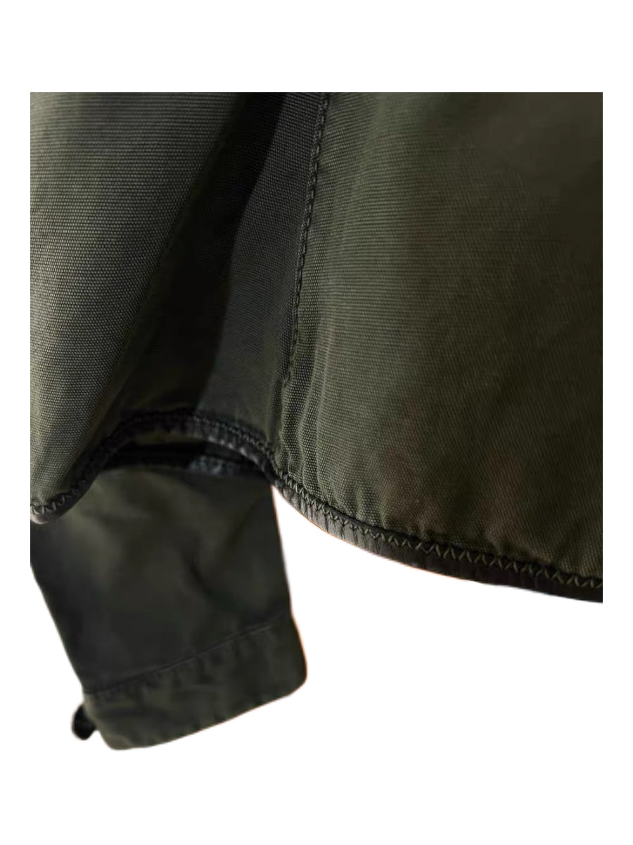 Prada Vintage Sport Military Utility Jacket Olive Green Nylon Hunting Jacket Rare Archive Piece