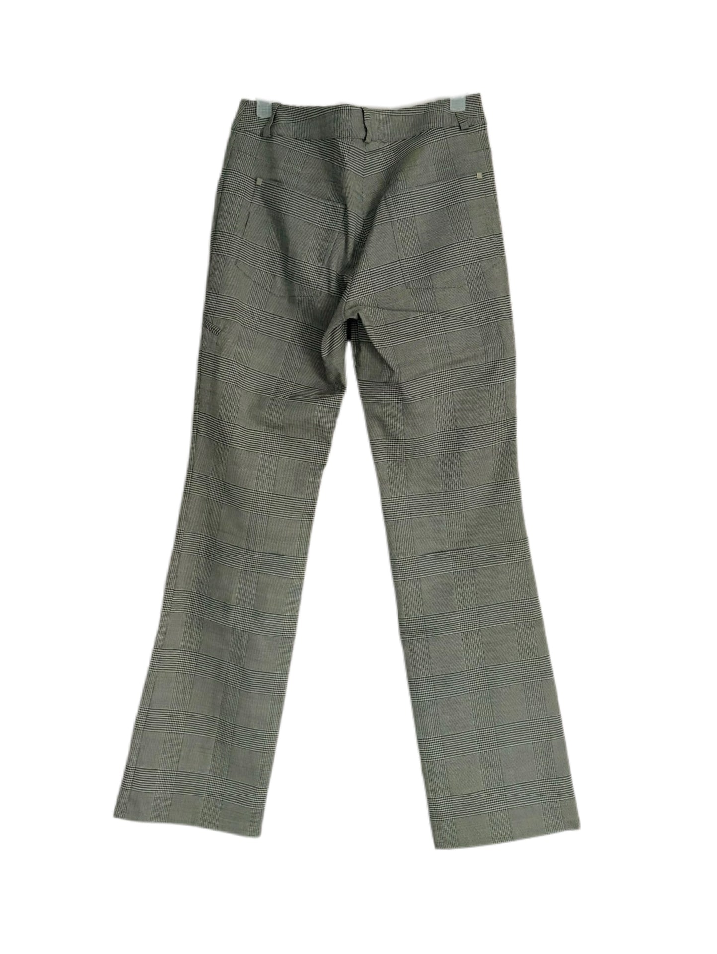 Christian Dior by John Galliano 2004 Runway Houndstooth Straight Leg Trousers Cotton Blend Vintage Dior Pants