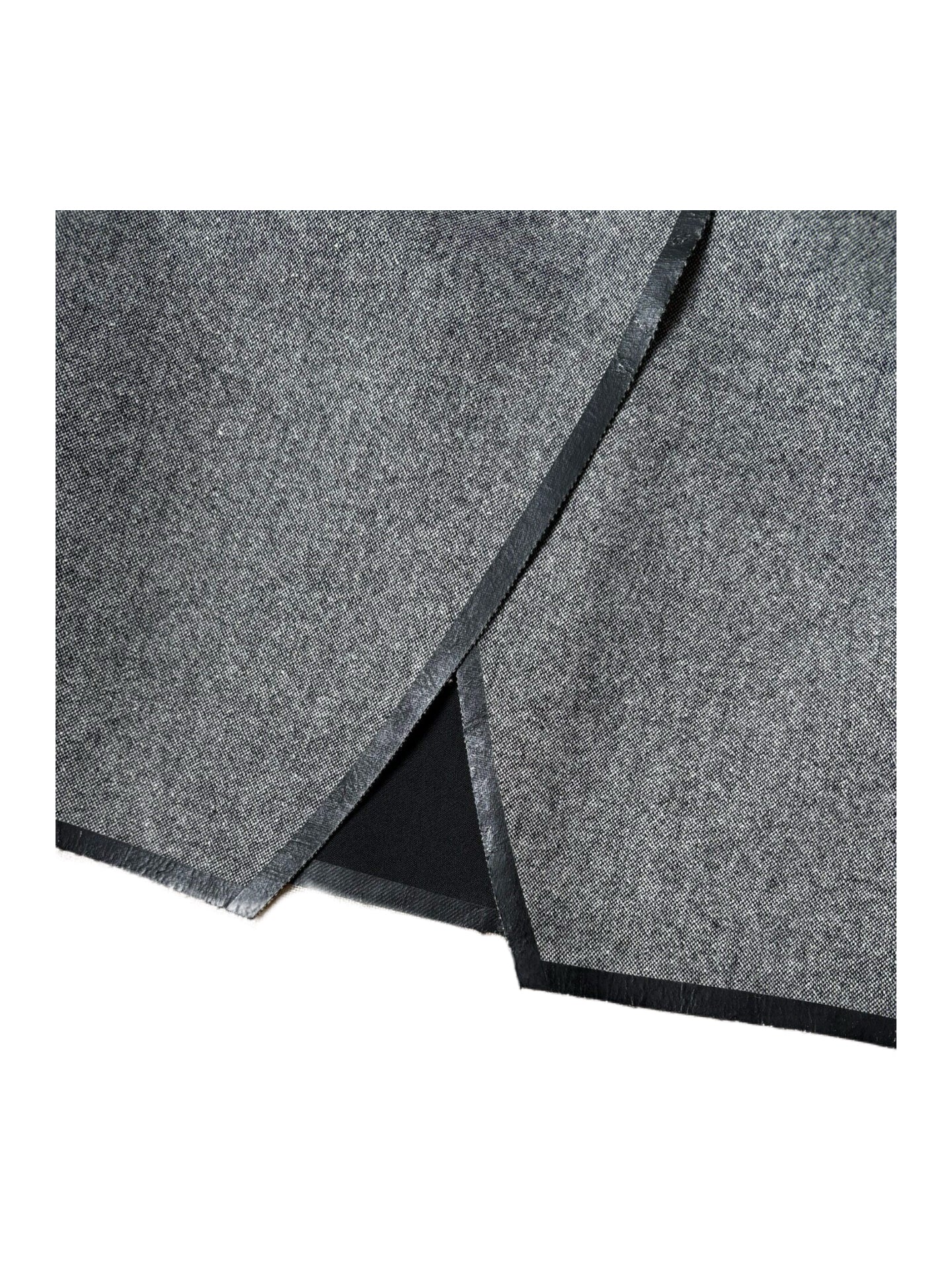 Balenciaga Vintage Asymmetric Wool Skirt PVC Pleated Waist Panel Deconstructed Hem Archive Skirt
