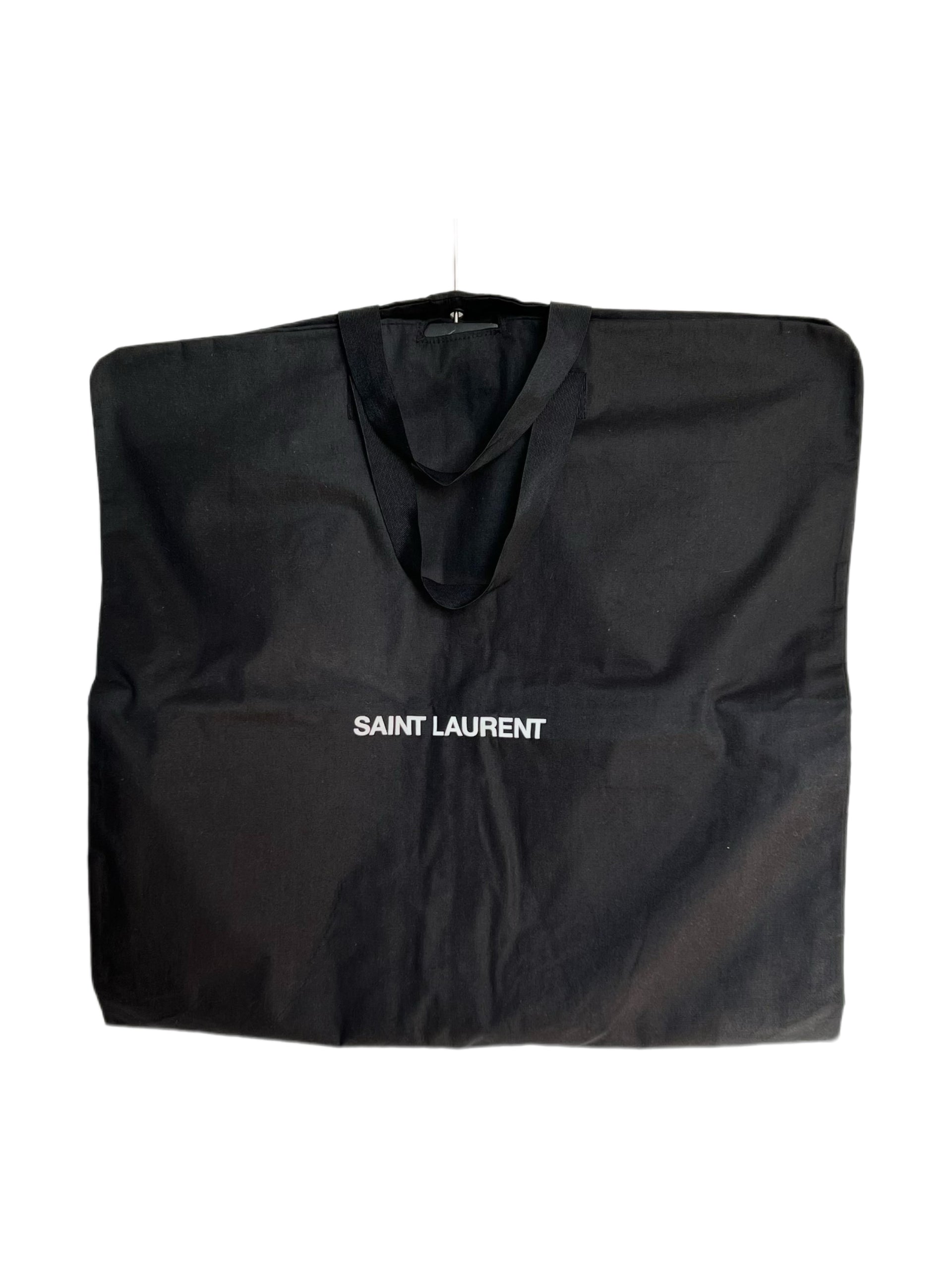 Saint Laurent FW13 Hedi Slimane Studded Blazer Lambskin Lapel Silk Lined Runway Jacket Size 46