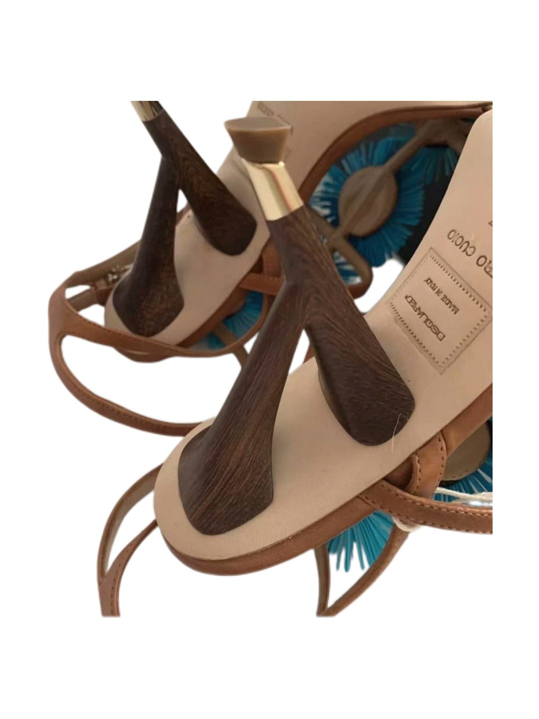 Dsquared2 Blue 3D Floral High Heel Sandals Leather Strappy Heels Rare Statement Shoes IT 38