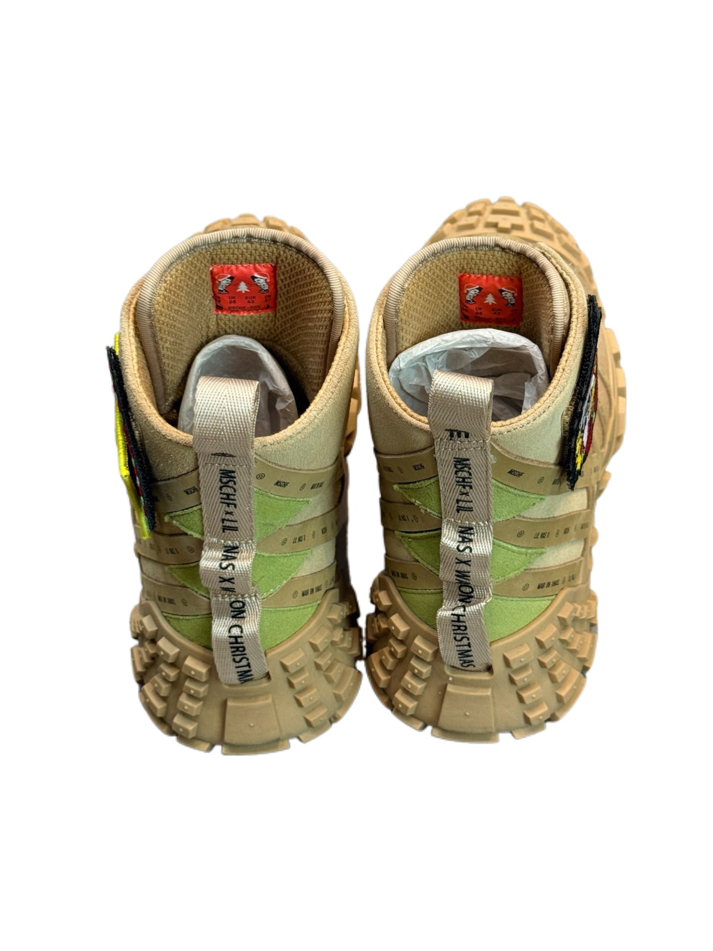 MSCHF x Lil Nas X Desert Tactical Boots Veteran War on Christmas High Top Rare Boots Size 44