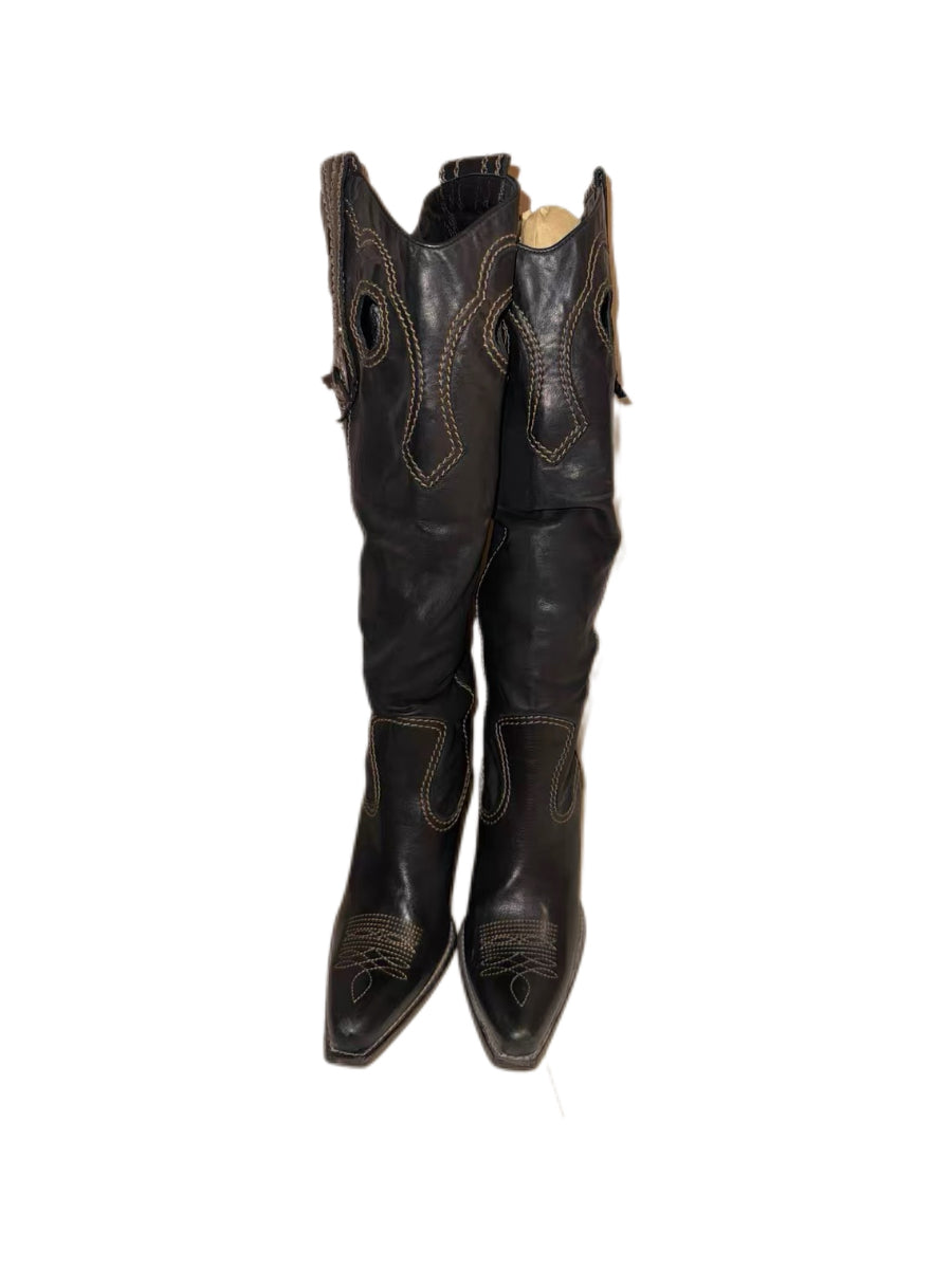 Christian Dior 2006 FW Runway Cowboy Boots – Galliano Era Western Archive Leather Boots