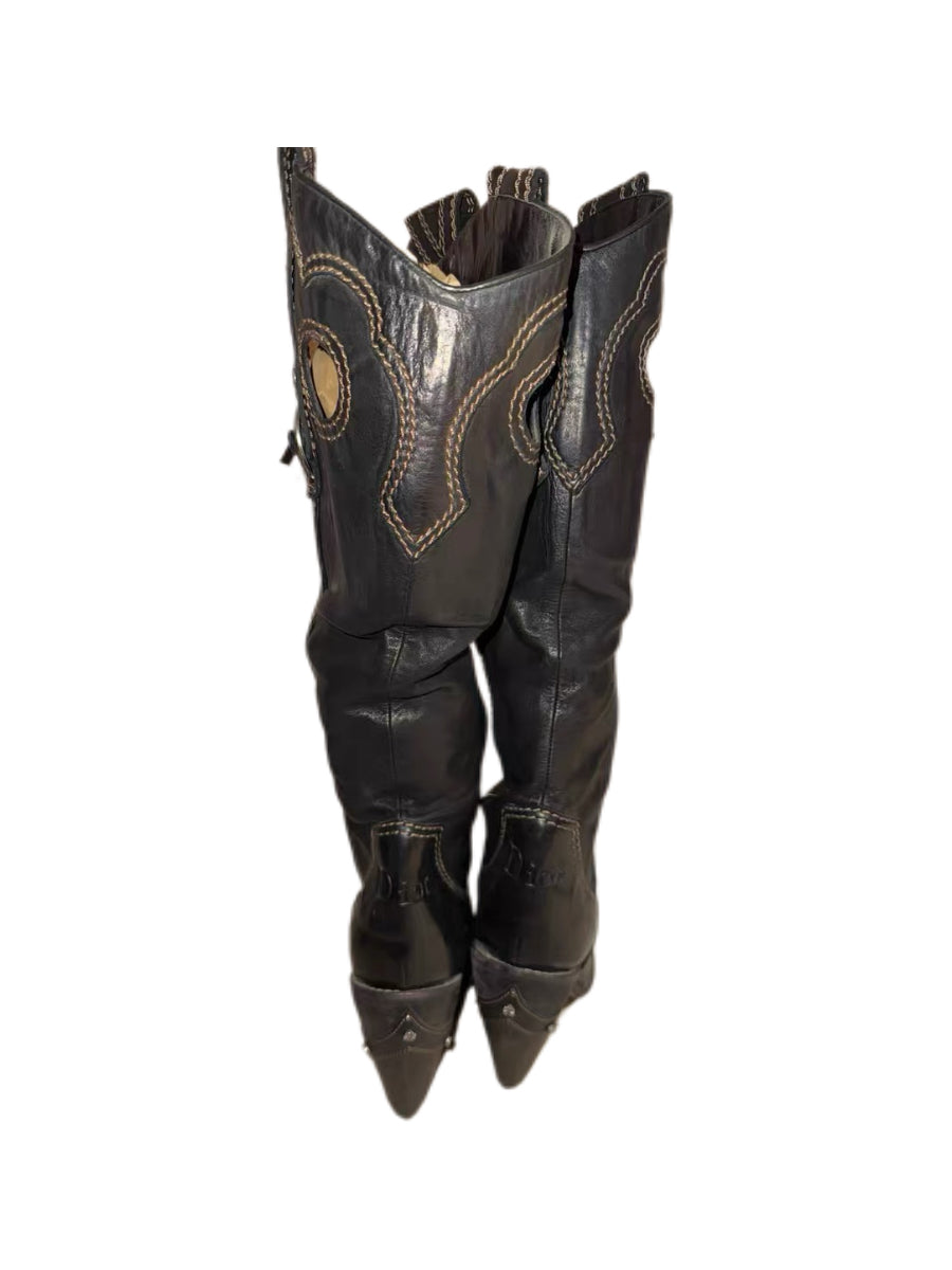 Christian Dior 2006 FW Runway Cowboy Boots – Galliano Era Western Archive Leather Boots