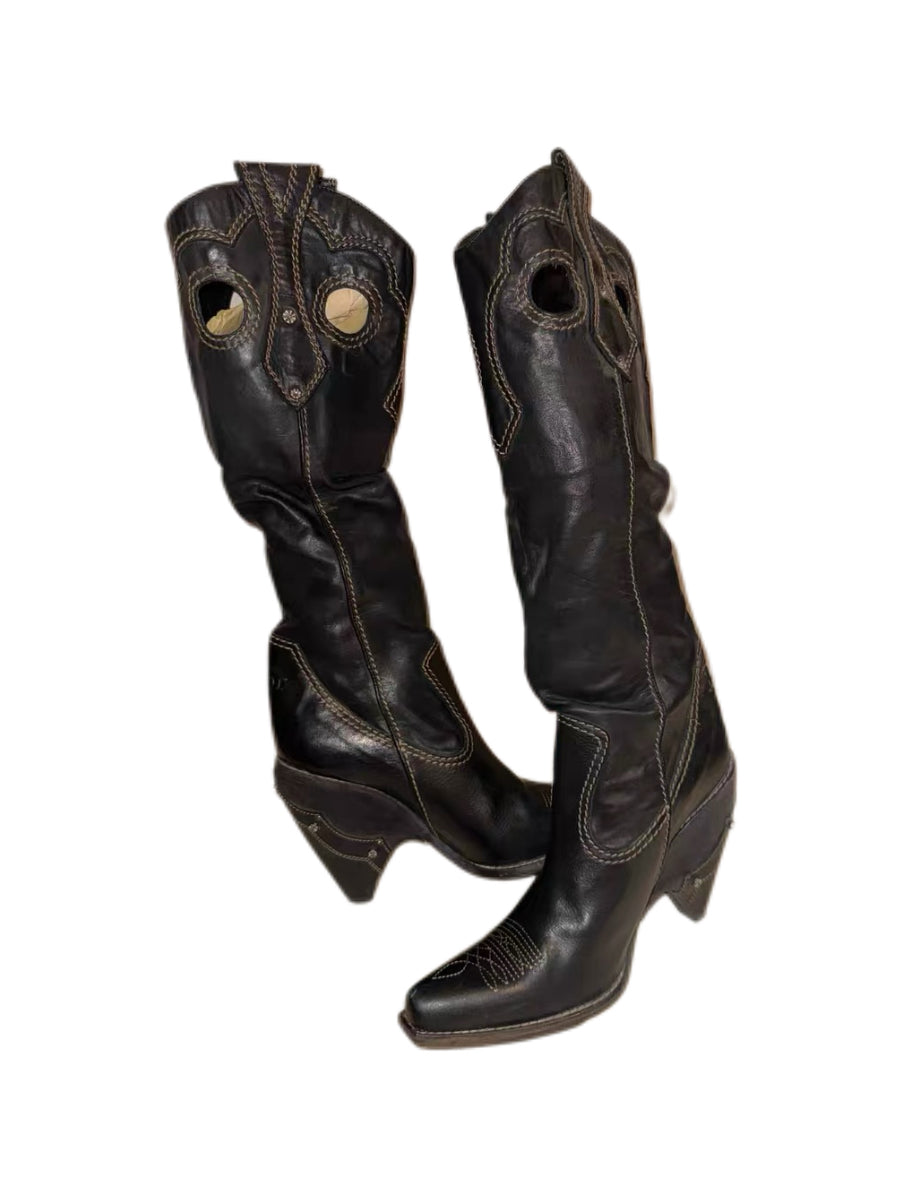 Christian Dior 2006 FW Runway Cowboy Boots – Galliano Era Western Archive Leather Boots