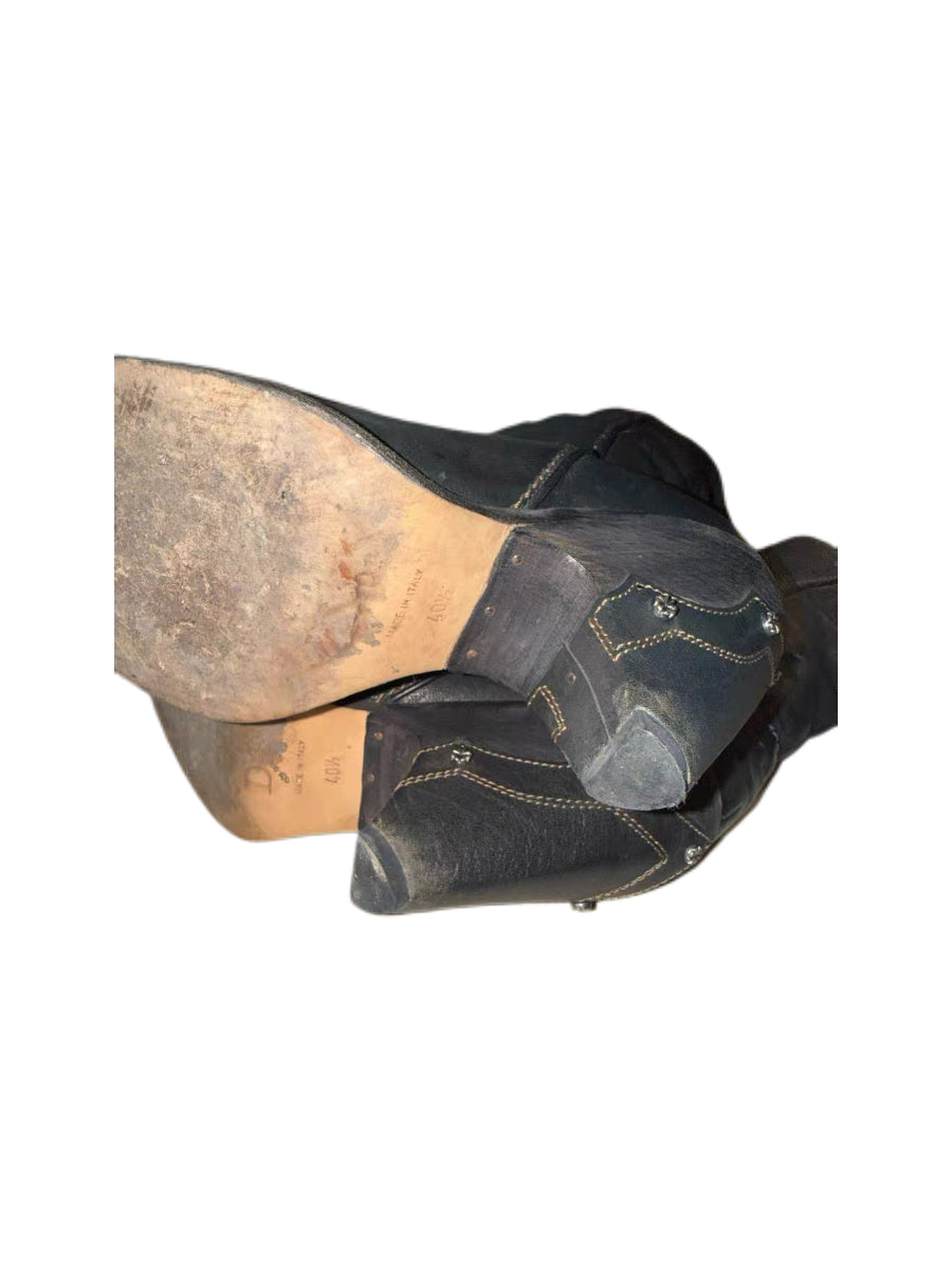 Christian Dior 2006 FW Runway Cowboy Boots – Galliano Era Western Archive Leather Boots