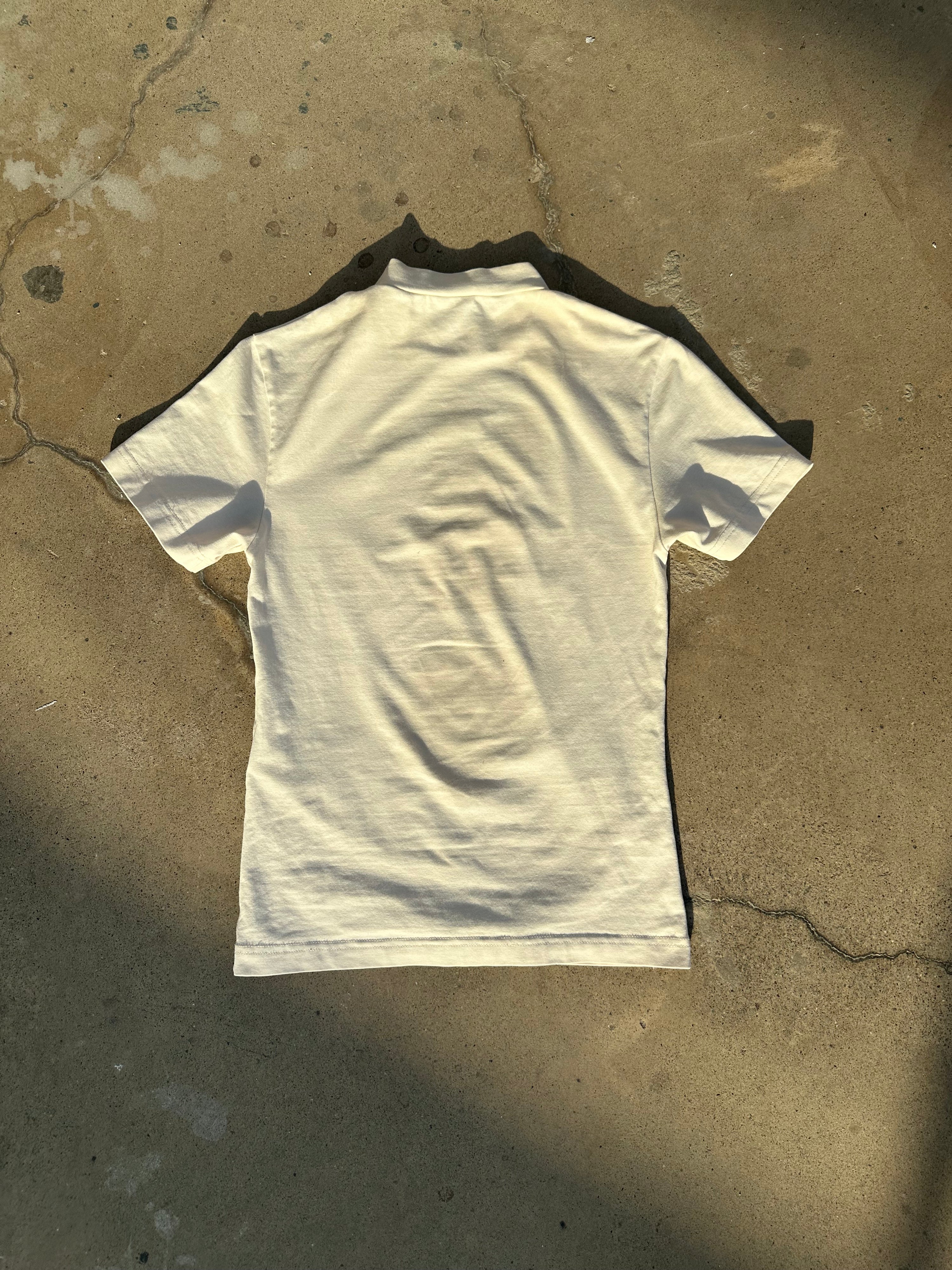 Balenciaga Logo Print High-Neck T-Shirt – Off-White