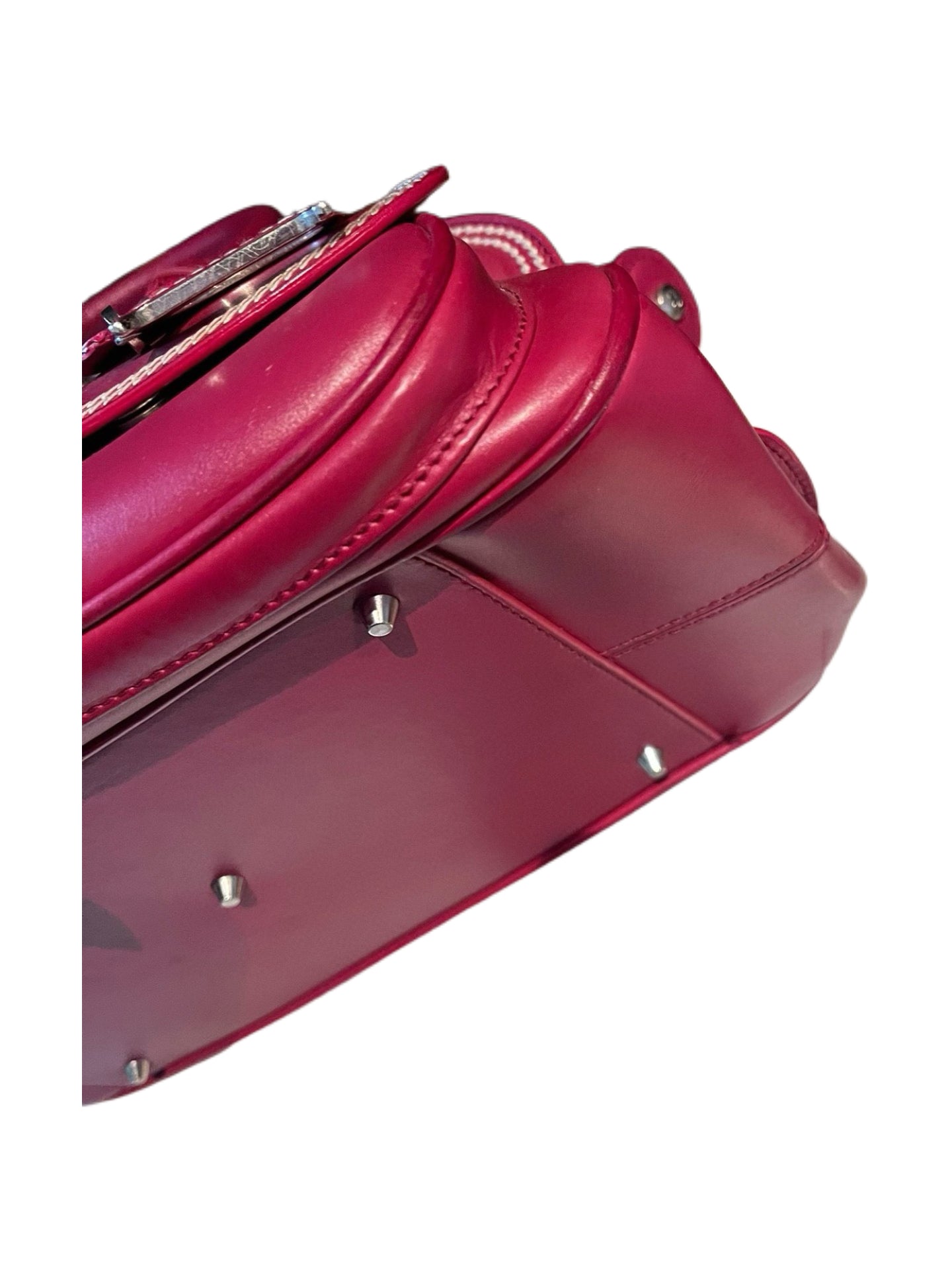 Christian Dior by John Galliano 2005 CD Pocket Detective Bag – Rare Red Leather Double Saddle Archive Piece